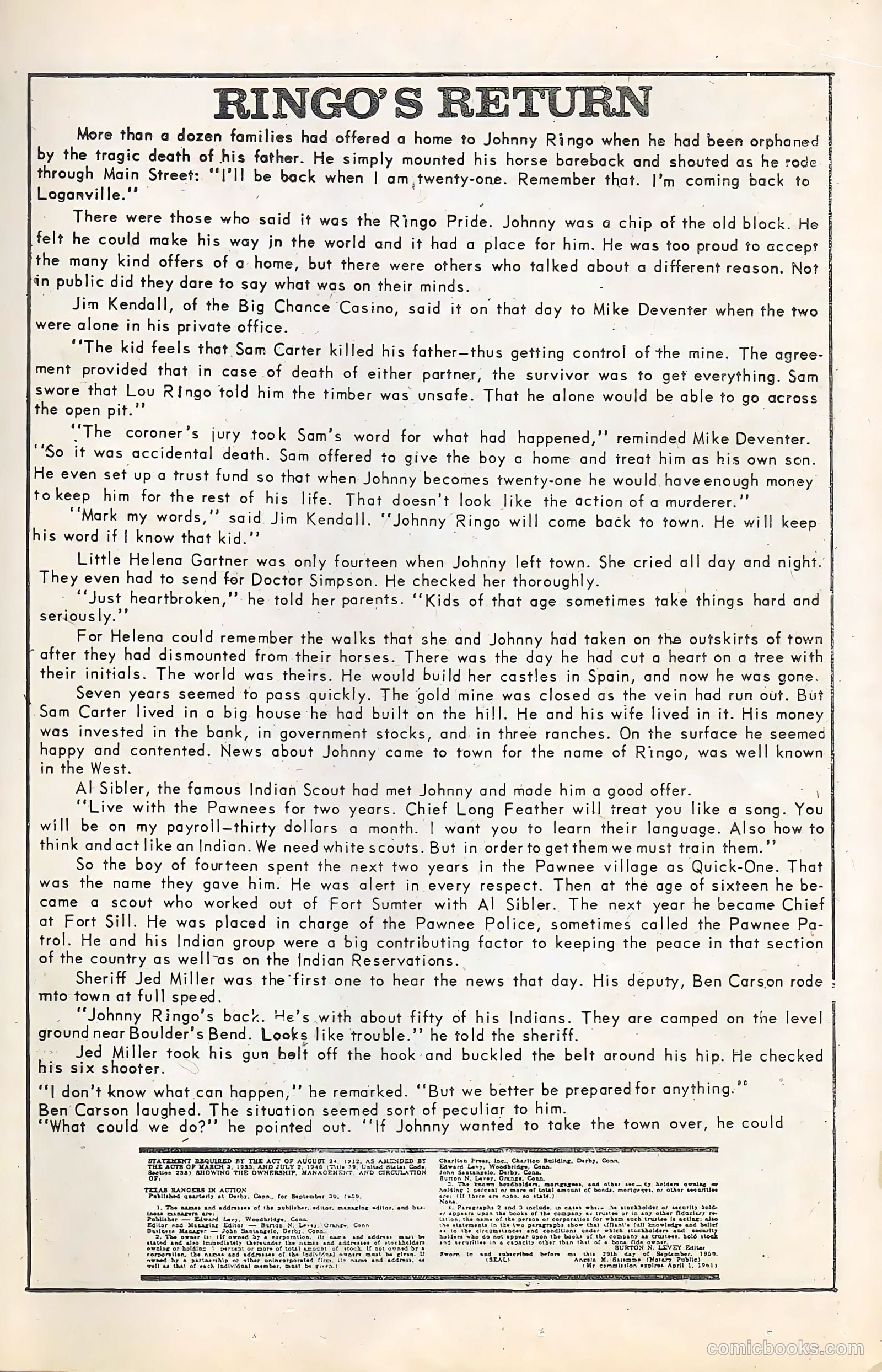 Texas Rangers in Action #22 (1960) — page 17 of 36
