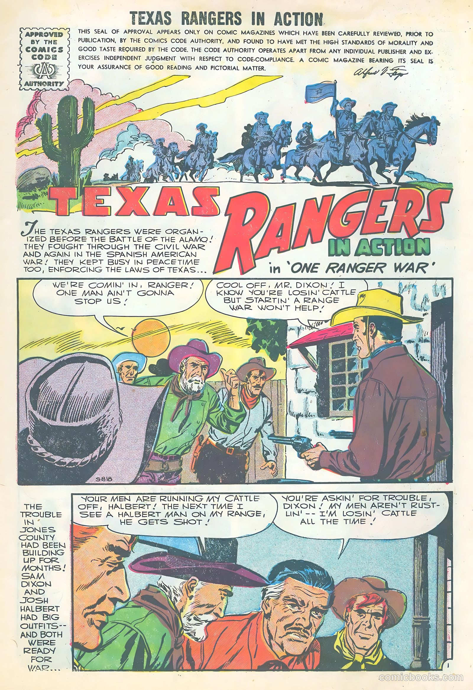 Texas Rangers in Action #5 (1956) — page 3 of 36