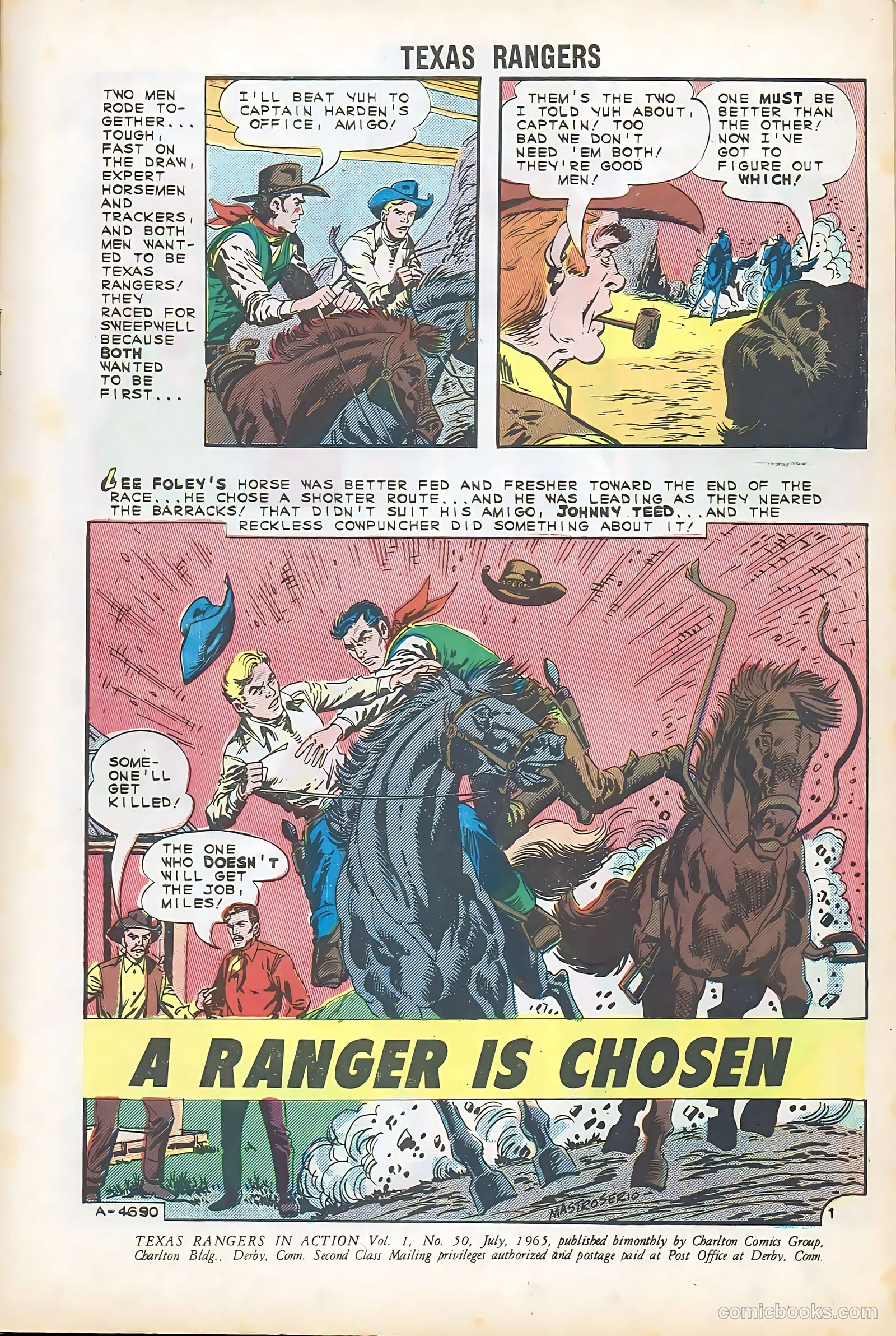 Texas Rangers in Action #50 (1965) — page 3 of 36