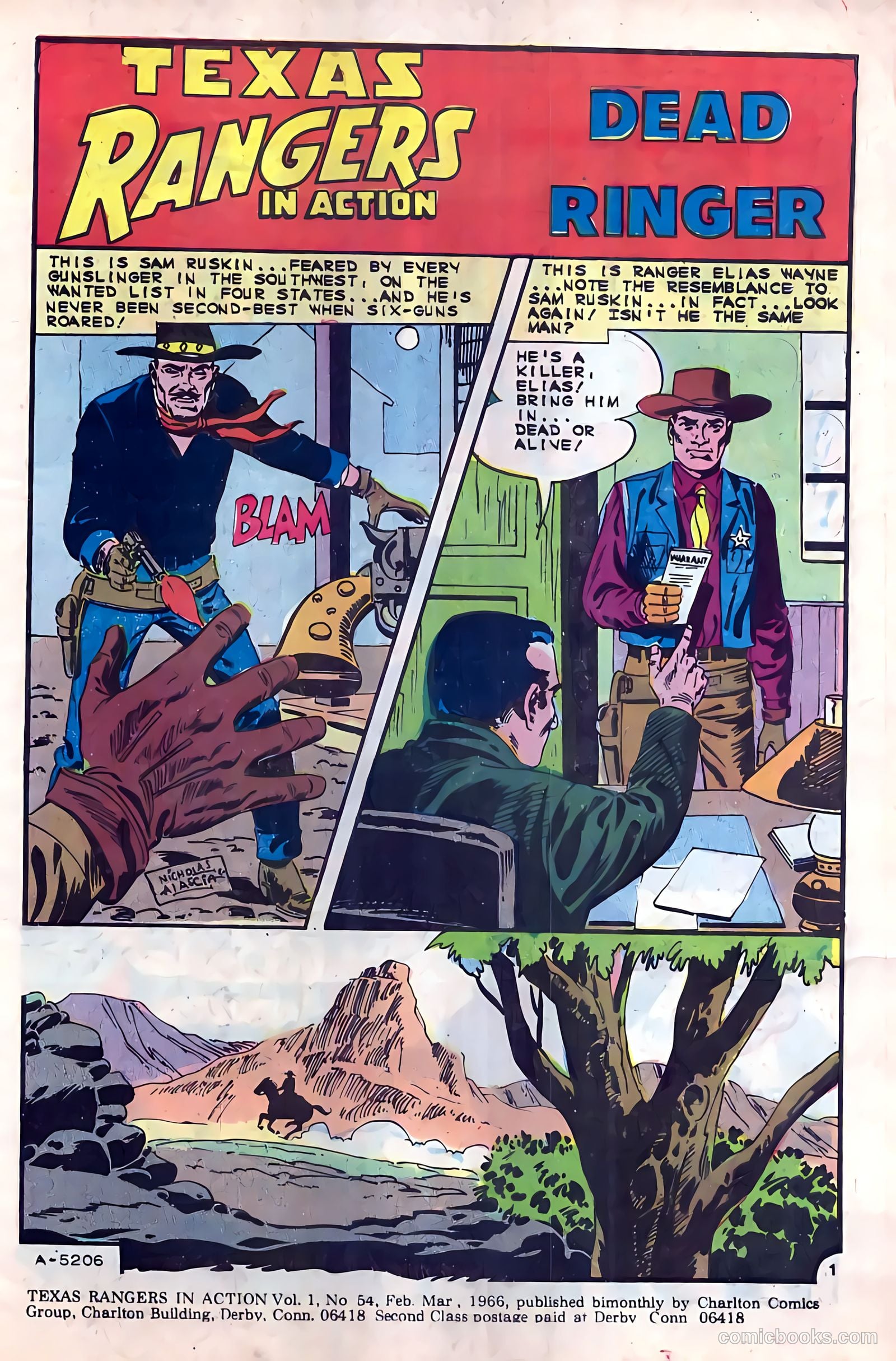 Texas Rangers in Action #54 (1966) — page 3 of 36
