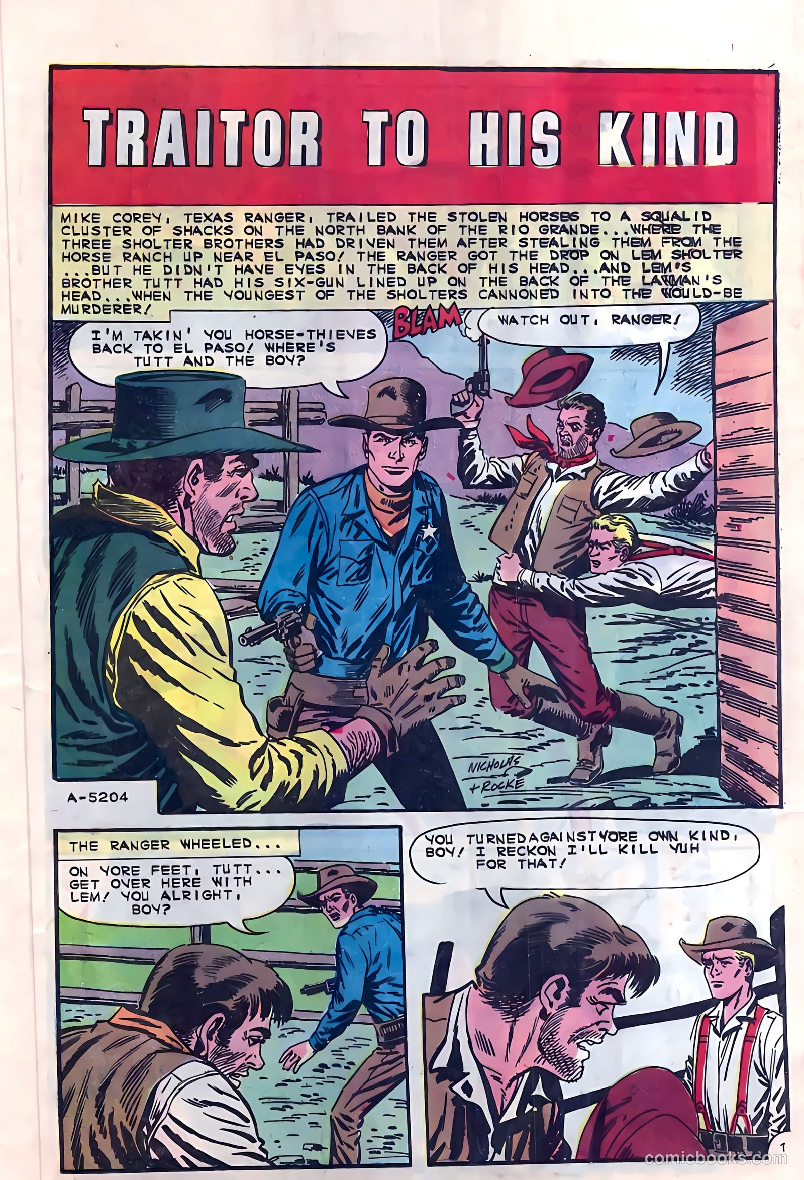 Texas Rangers in Action #54 (1966) — page 25 of 36