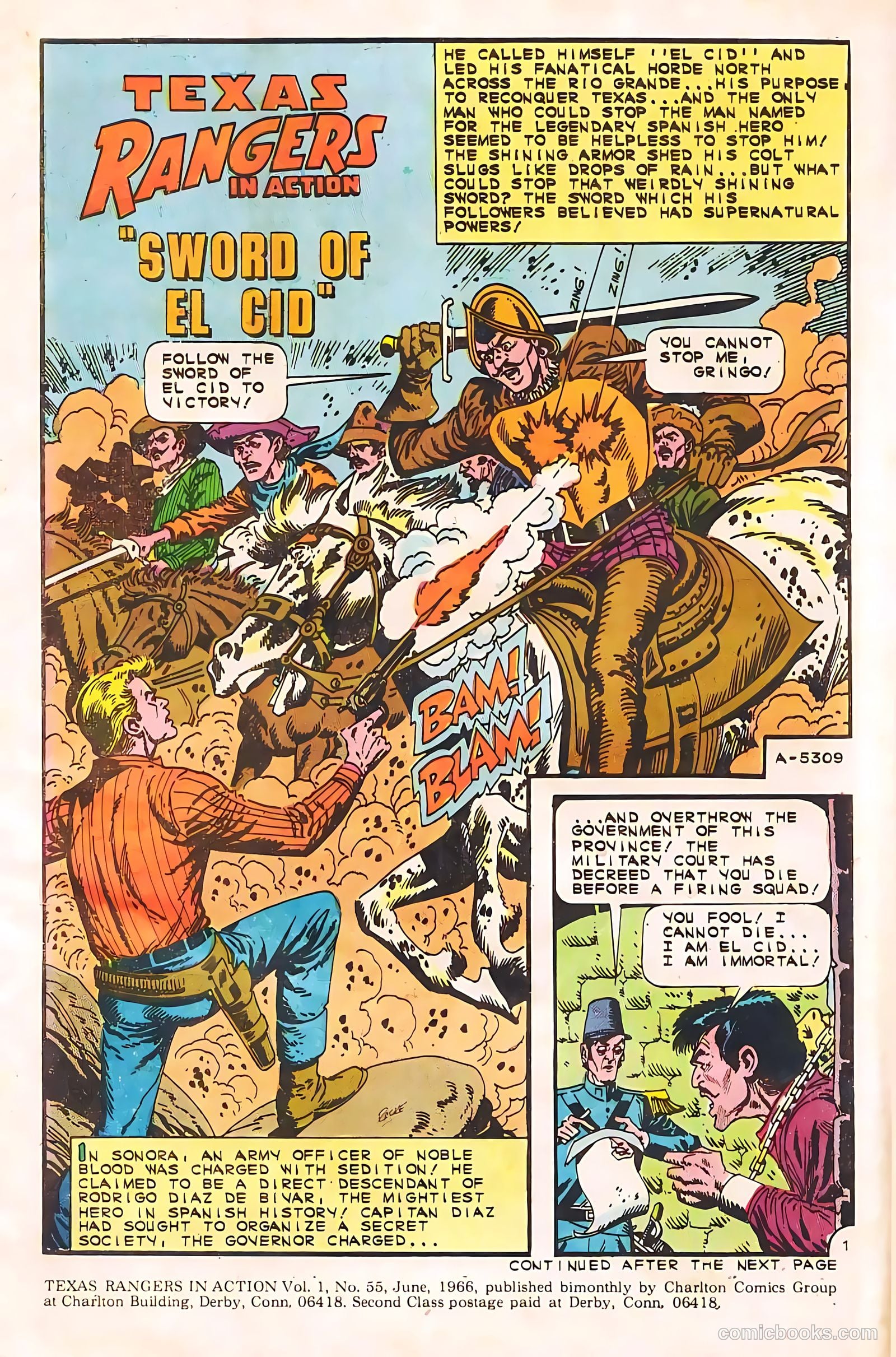 Texas Rangers in Action #55 (1966) — page 3 of 36