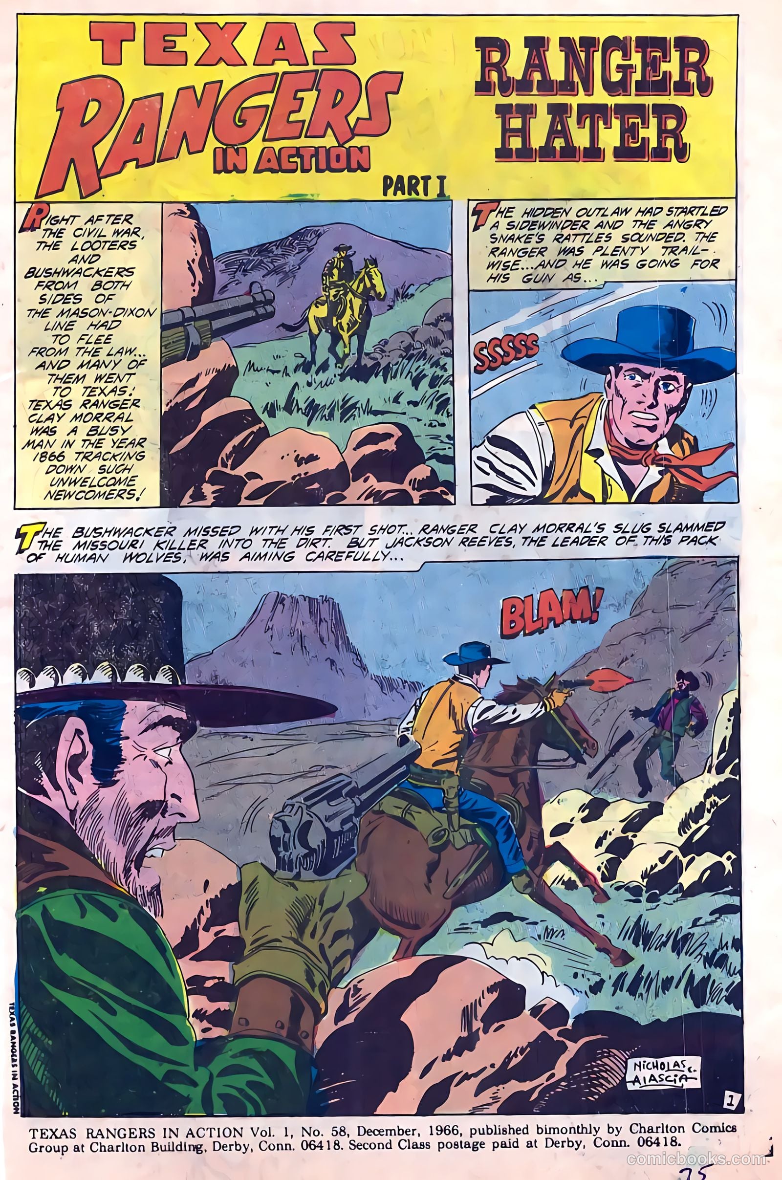 Texas Rangers in Action #58 (1966) — page 3 of 36