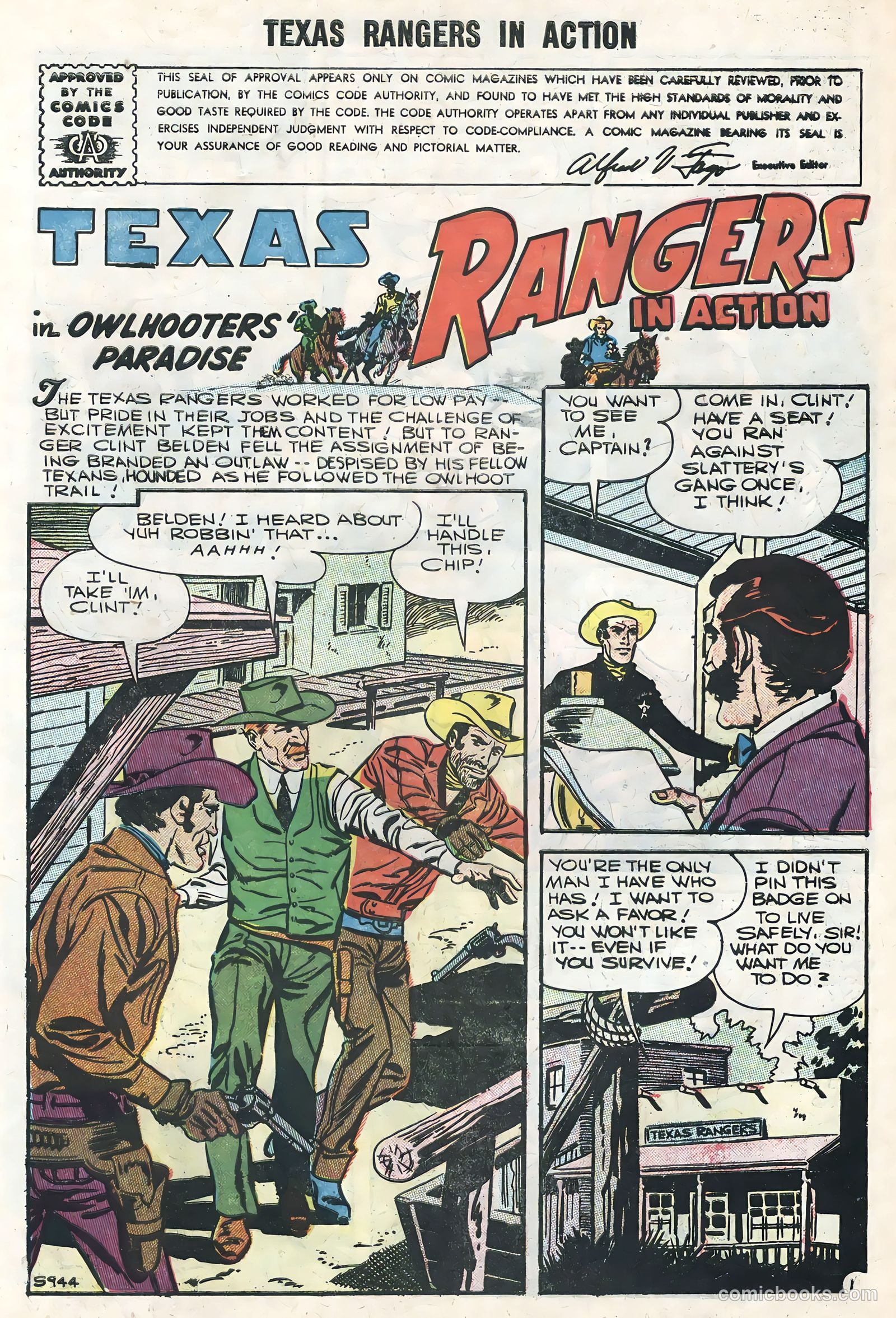 Texas Rangers in Action #6 (1957) — page 3 of 36