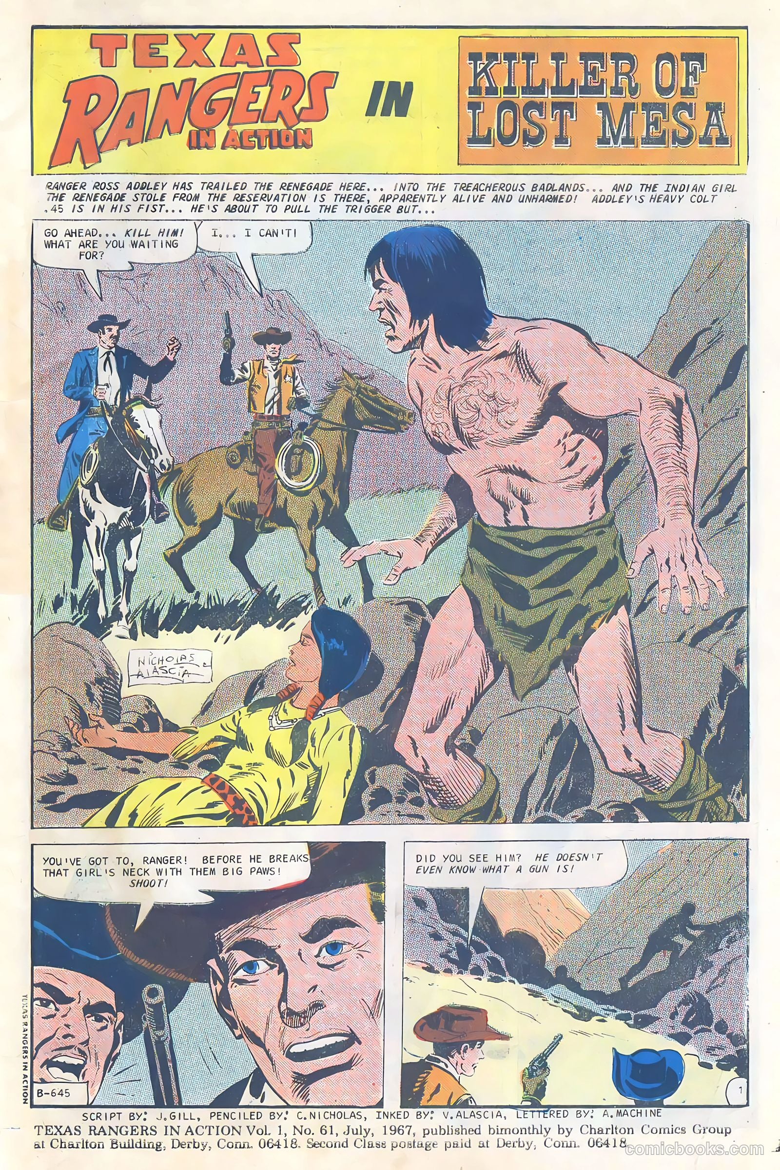 Texas Rangers in Action #61 (1967) — page 3 of 36