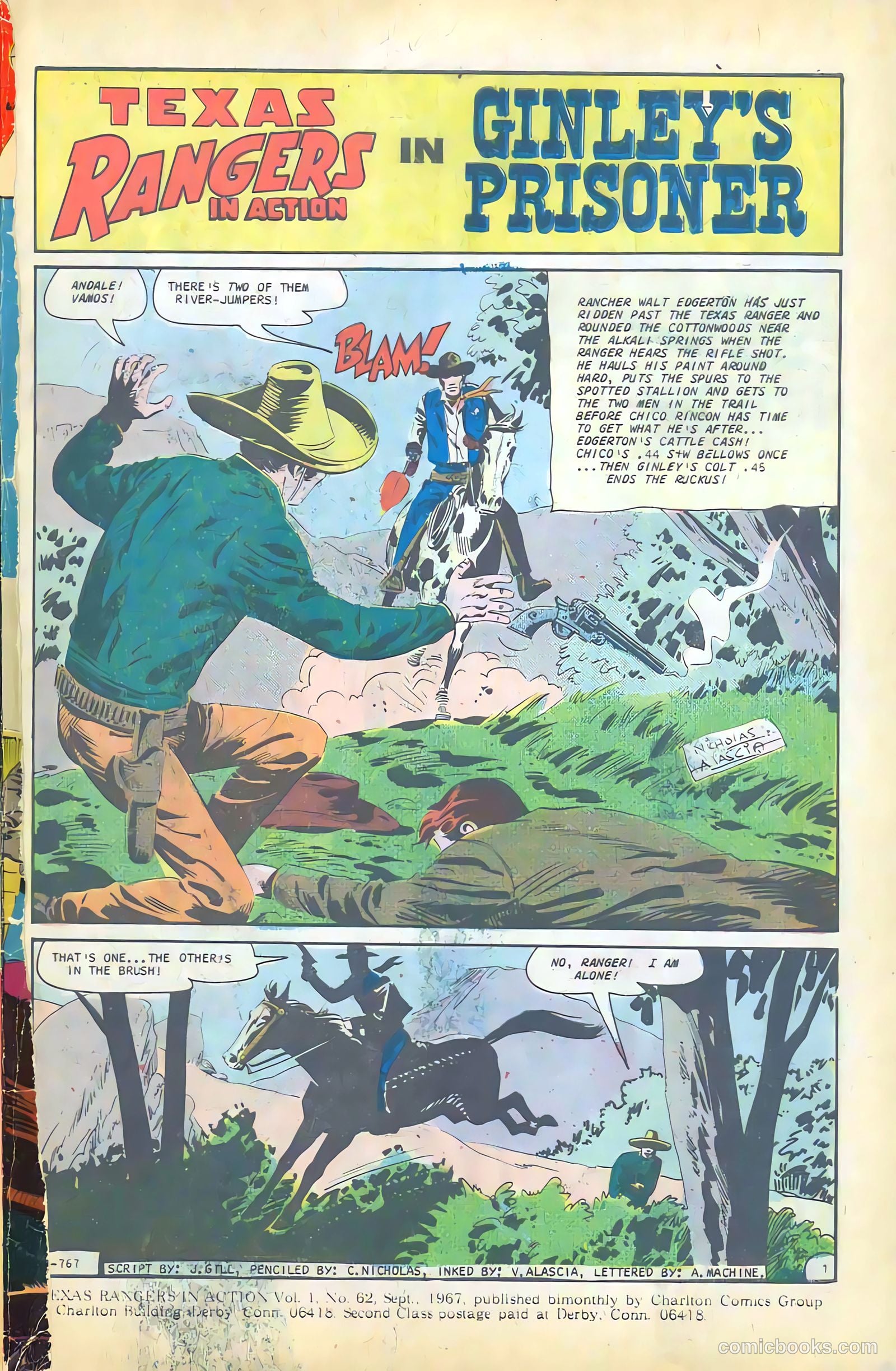 Texas Rangers in Action #62 (1967) — page 2 of 35