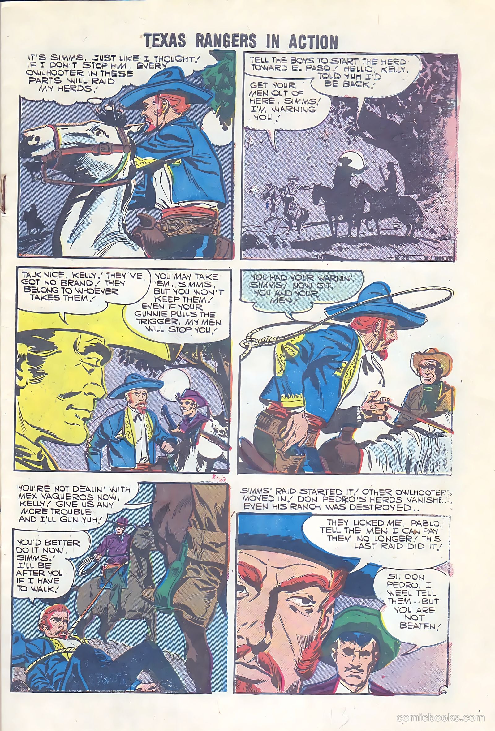 Texas Rangers in Action #7 (1957) — page 7 of 36
