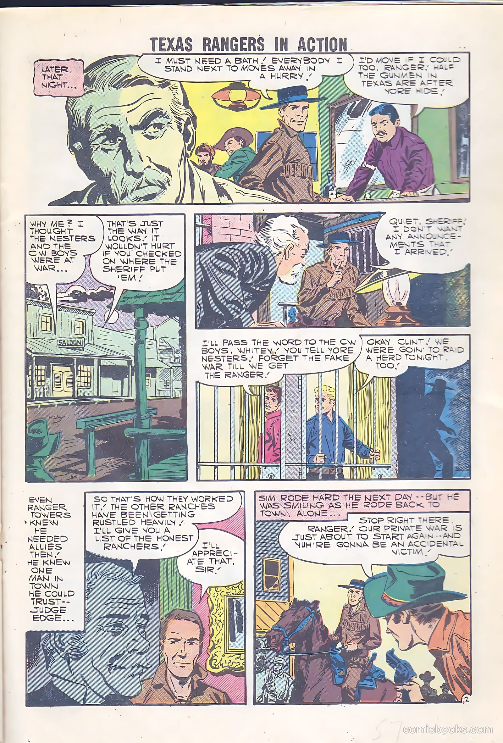 Texas Rangers in Action #7 (1957) — page 21 of 36