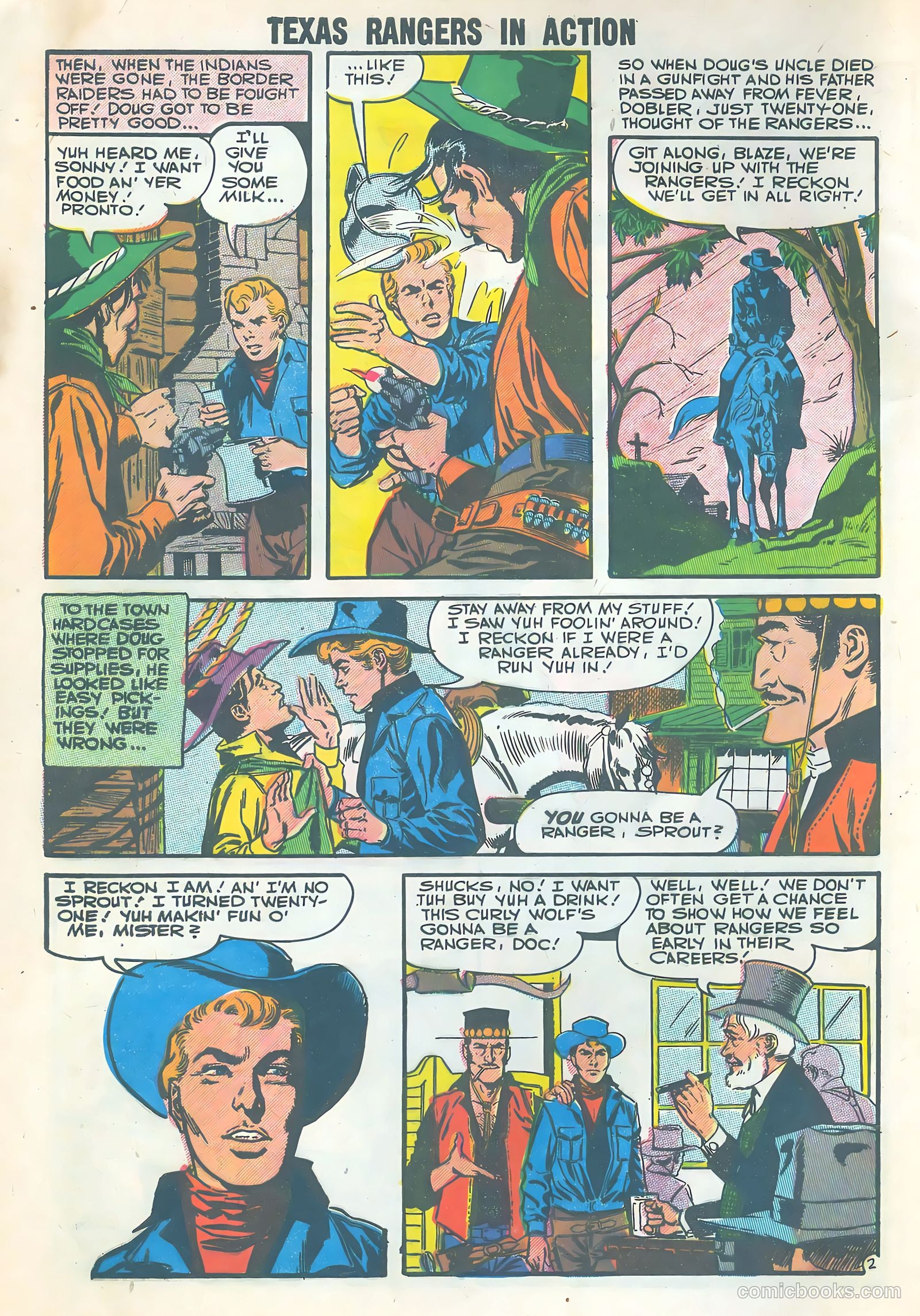 Texas Rangers in Action #9 (1957) — page 4 of 36