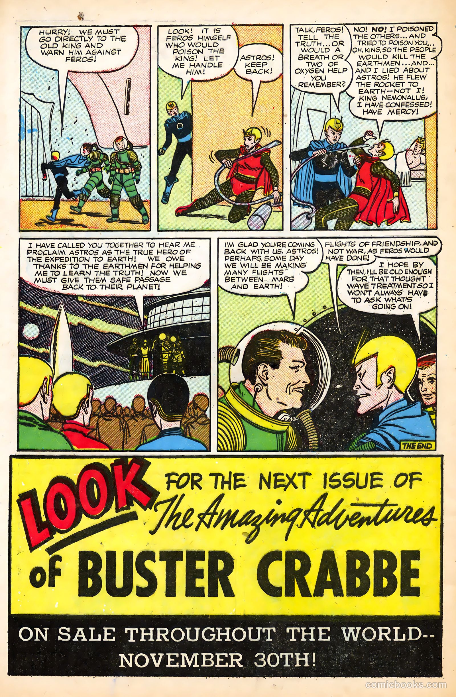 The Amazing Adventures of Buster Crabbe #1 (1953) — page 32 of 36
