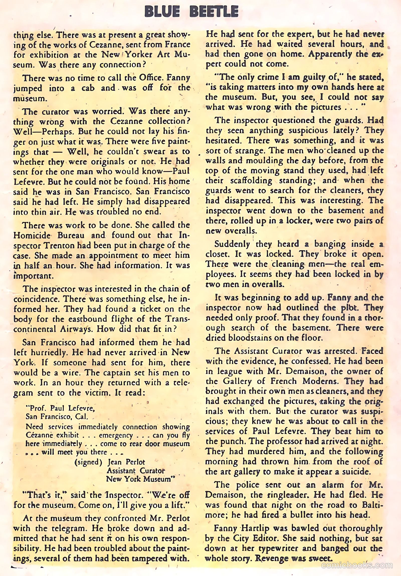The Blue Beetle #21 (1955) — page 21 of 36