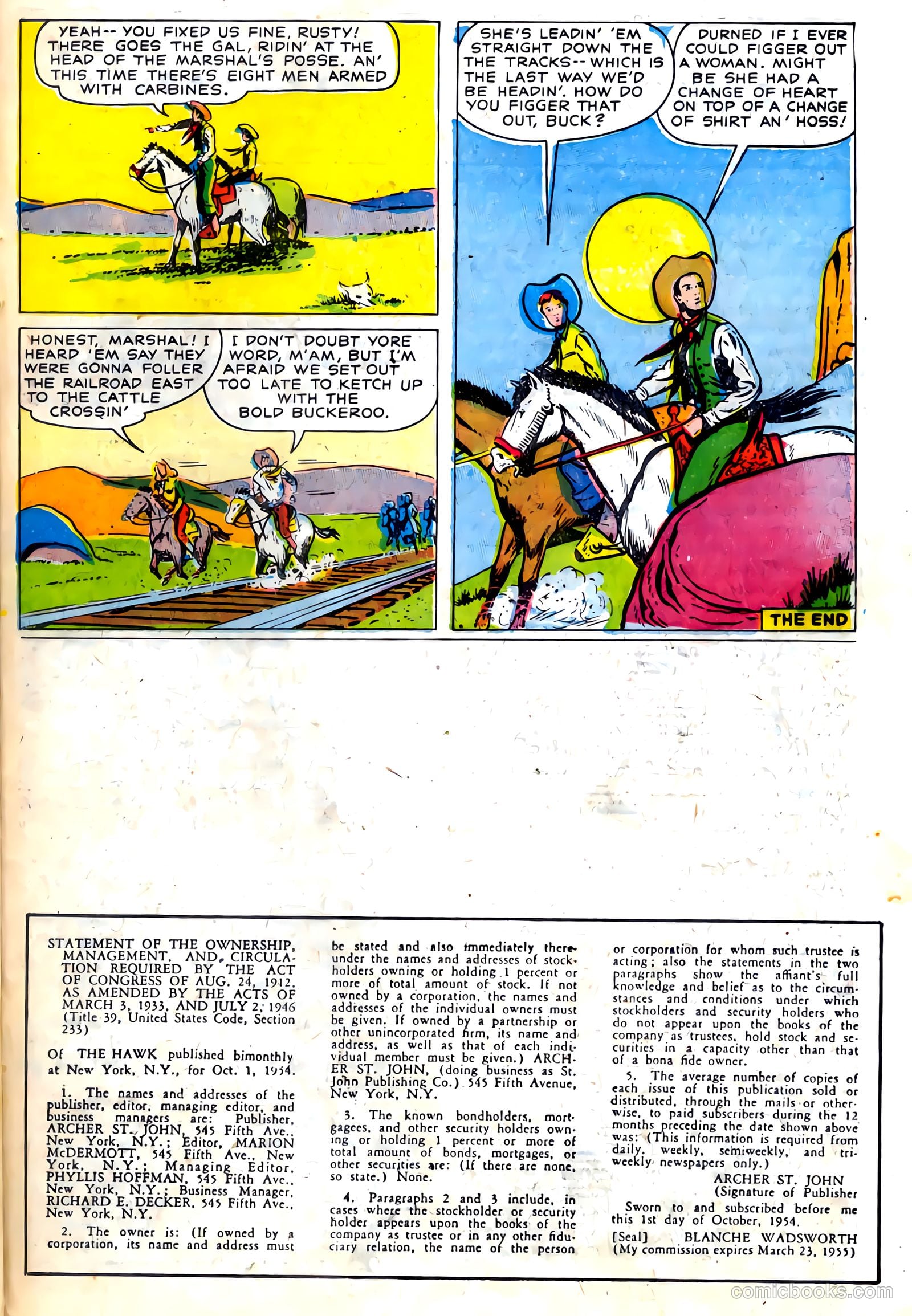 The Hawk #10 (1955) — page 23 of 36