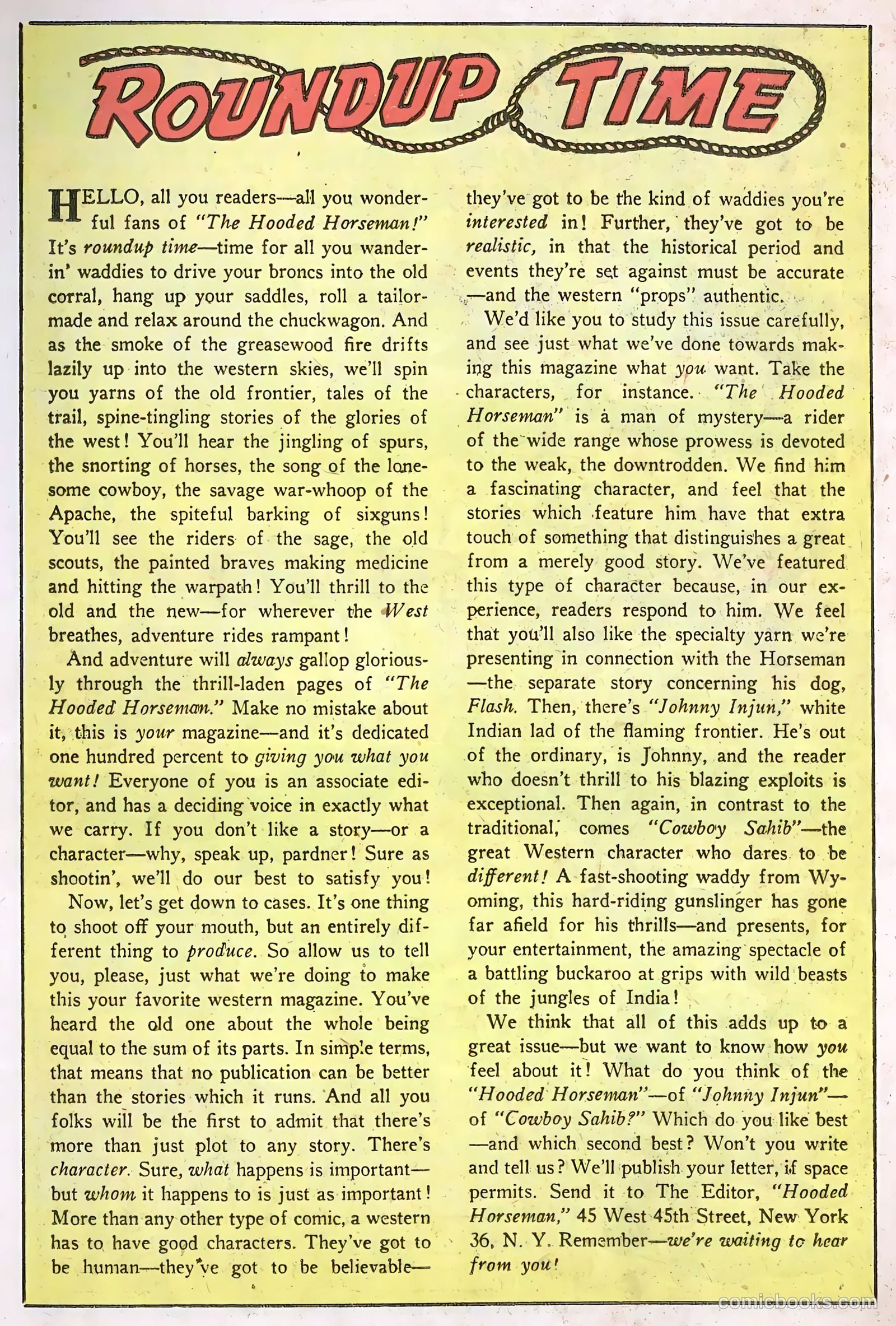 The Hooded Horseman #18 (1954) — page 26 of 36