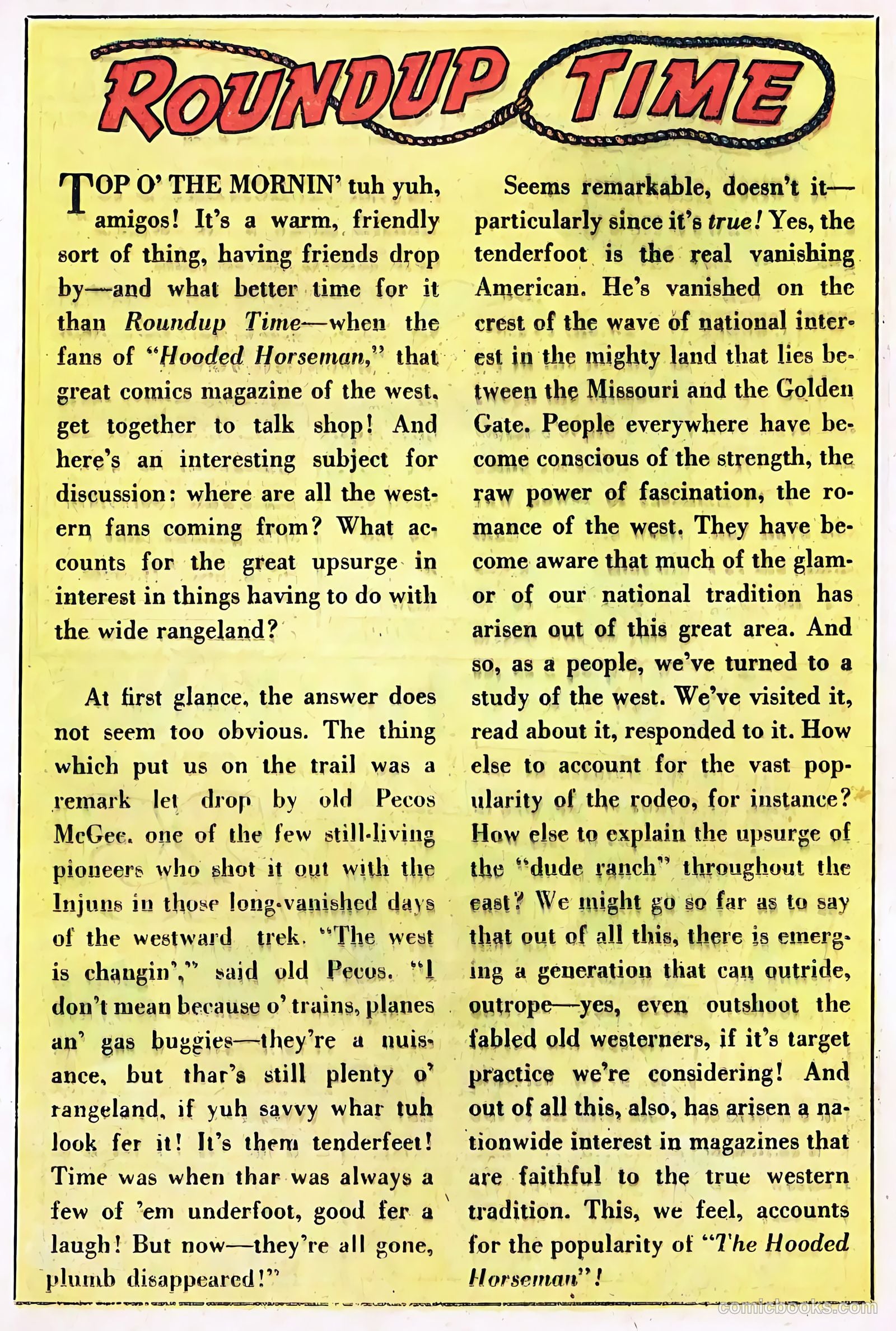 The Hooded Horseman #20 (1955) — page 26 of 36