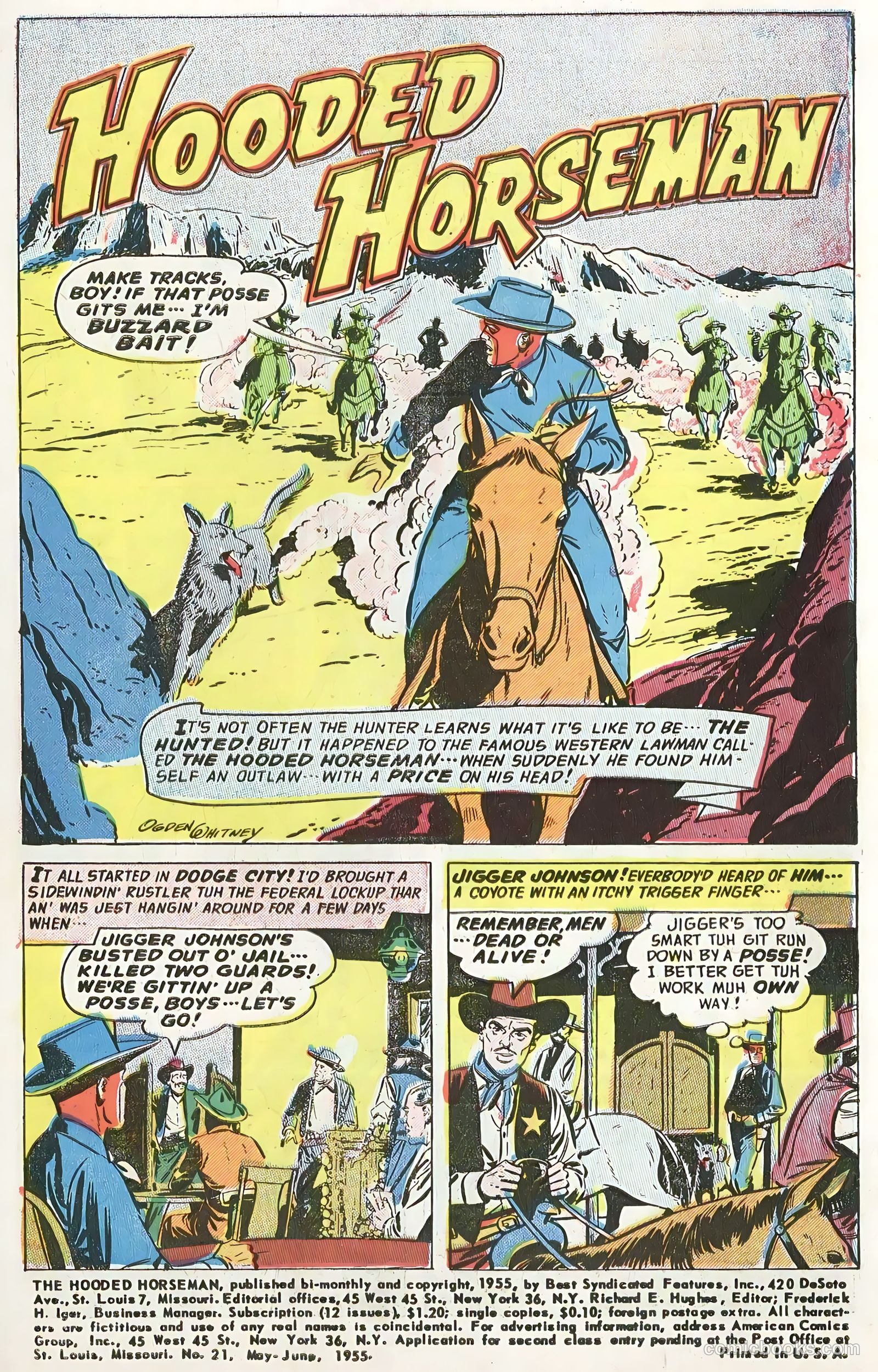 The Hooded Horseman #21 (1955) — page 3 of 36