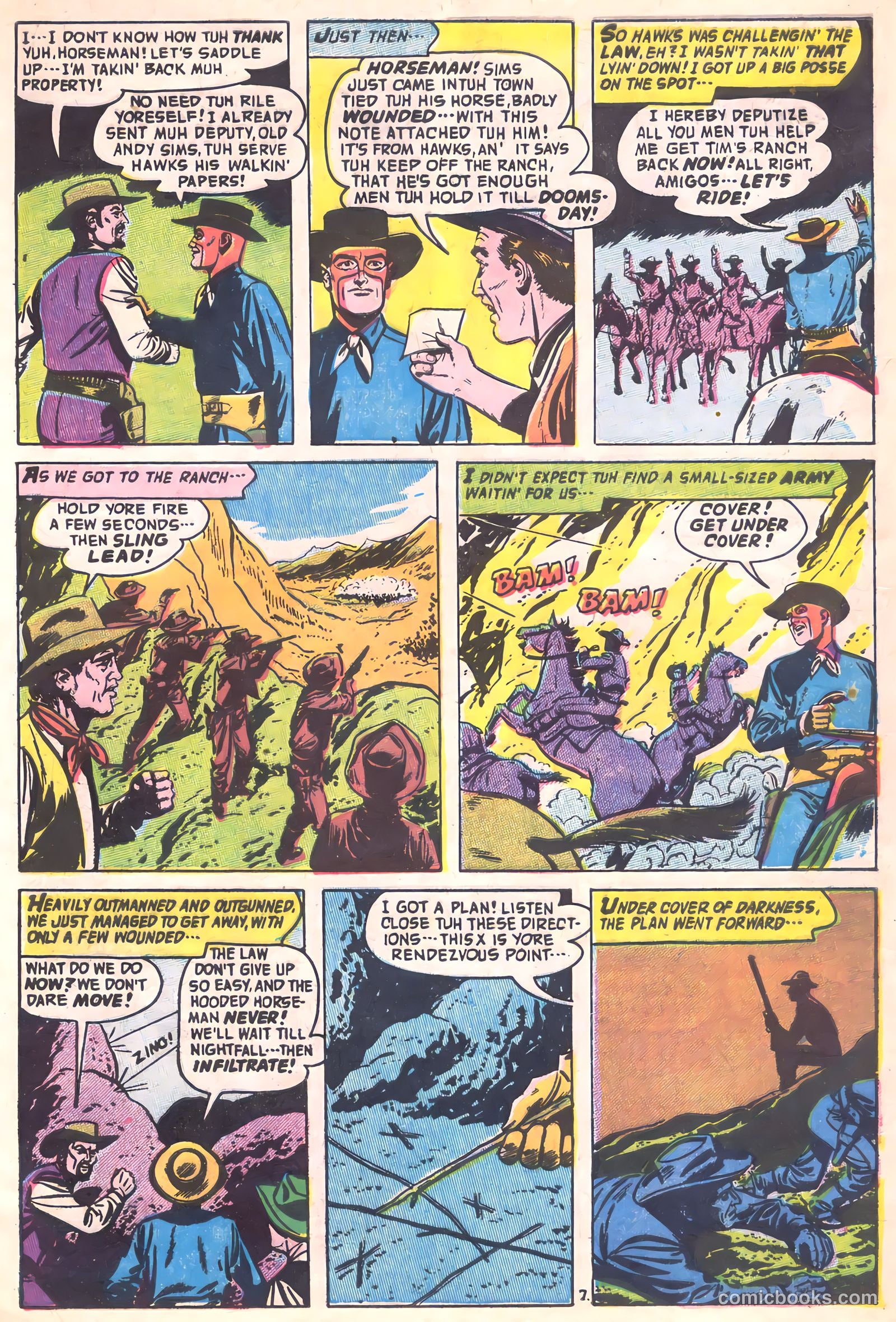 The Hooded Horseman #22 (1952) — page 9 of 36