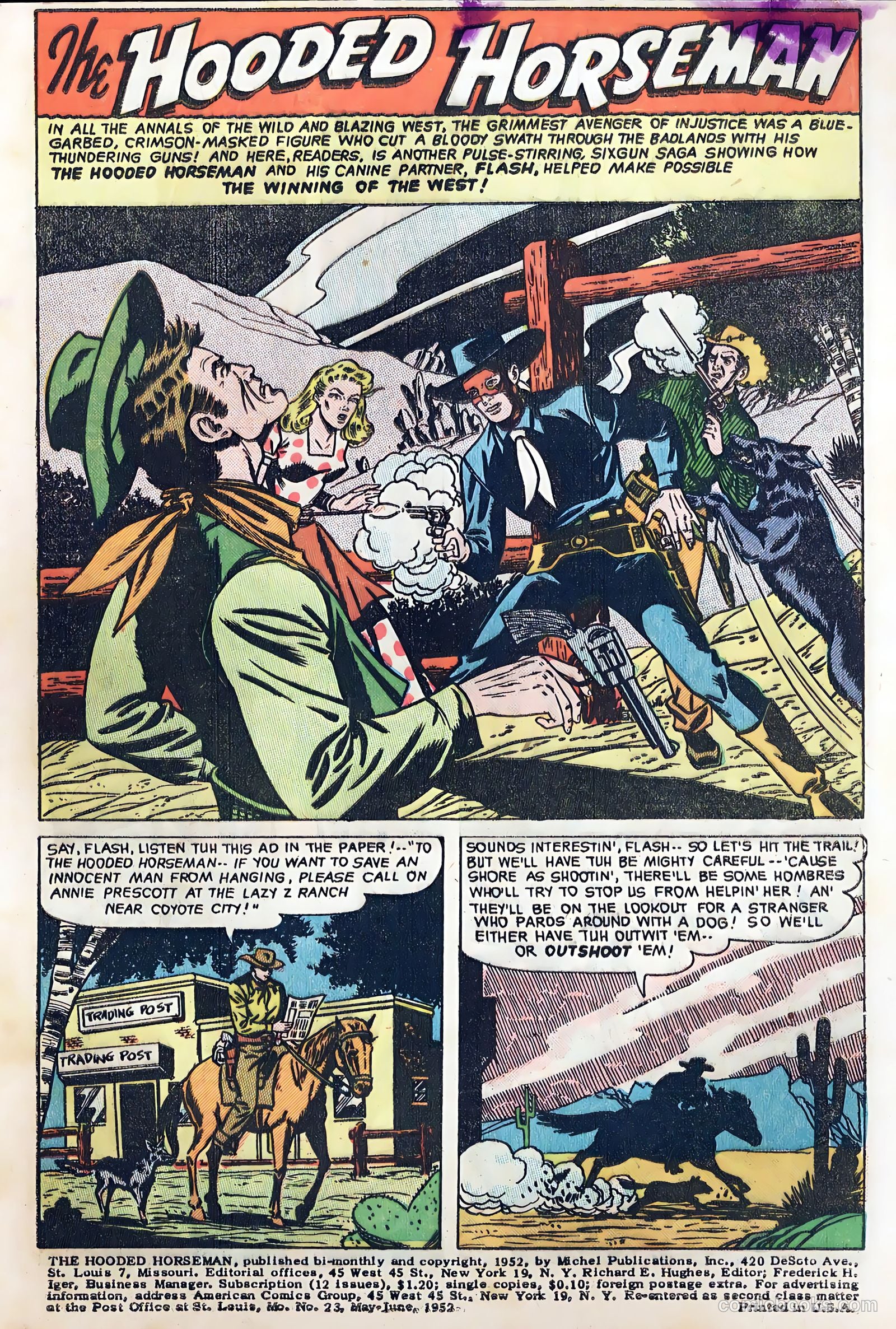 The Hooded Horseman #23 (1952) — page 3 of 36