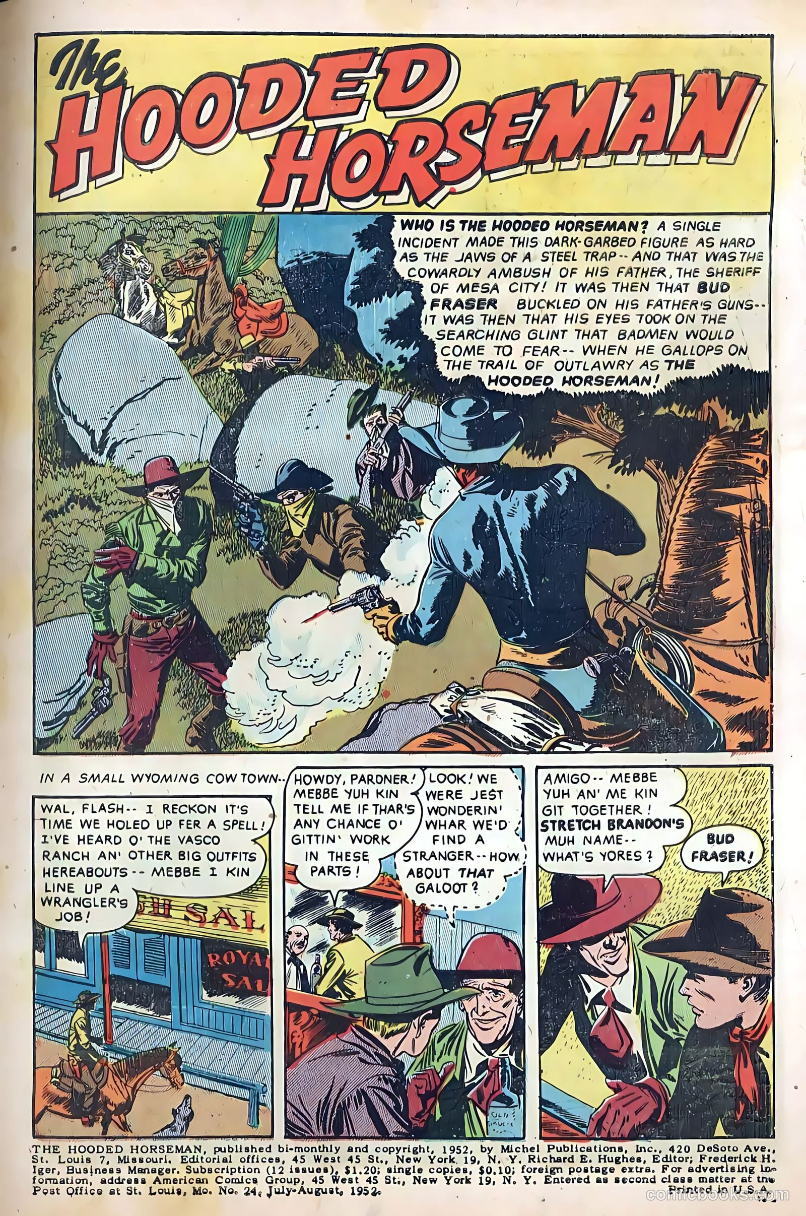The Hooded Horseman #24 (1952) — page 3 of 36