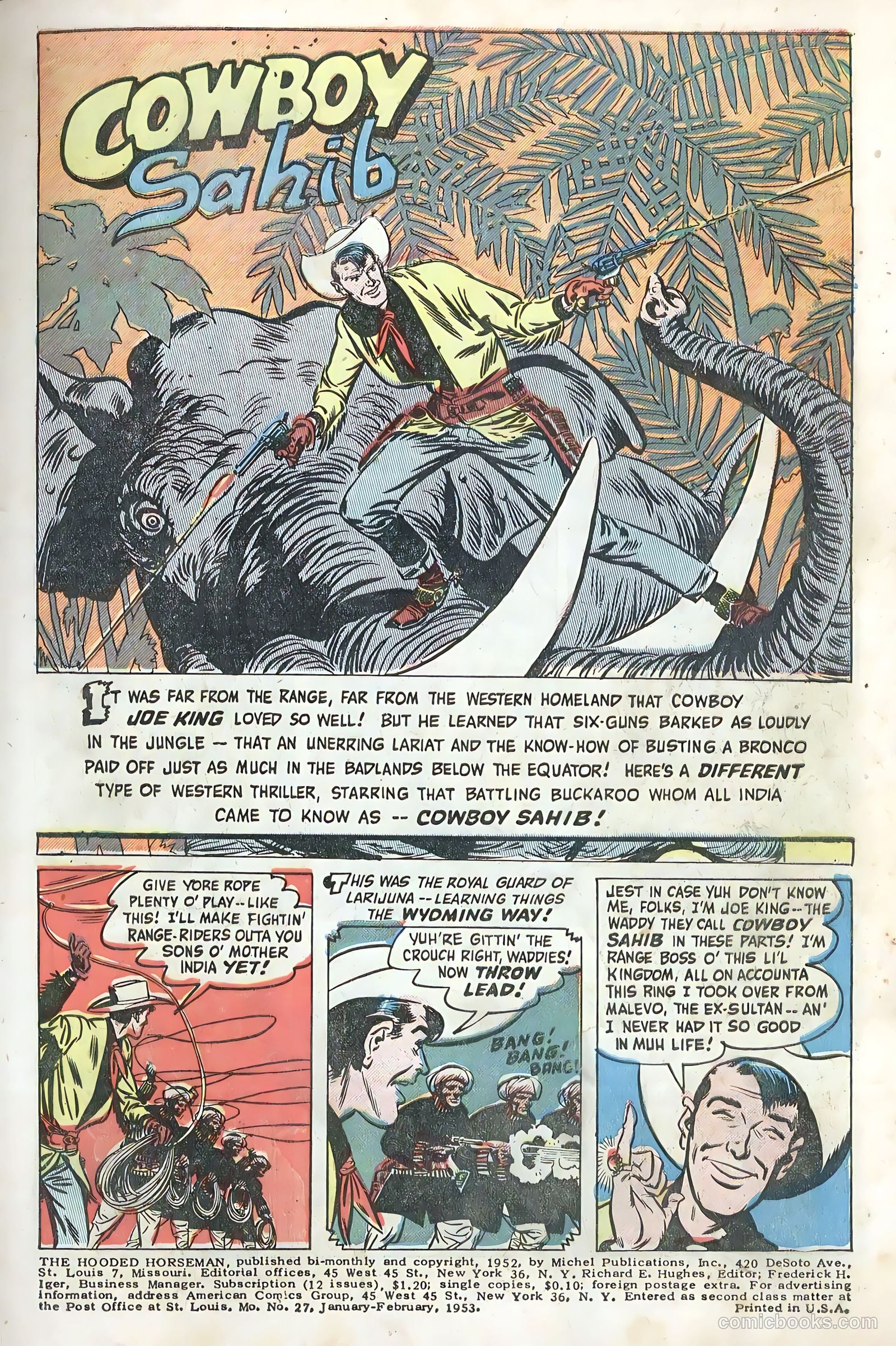 The Hooded Horseman #27 (1953) — page 3 of 36