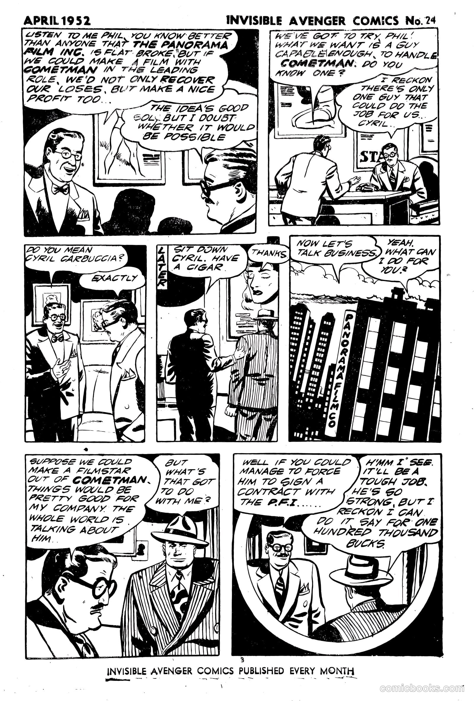 The Invisible Avenger #24 (1952) — page 3 of 24