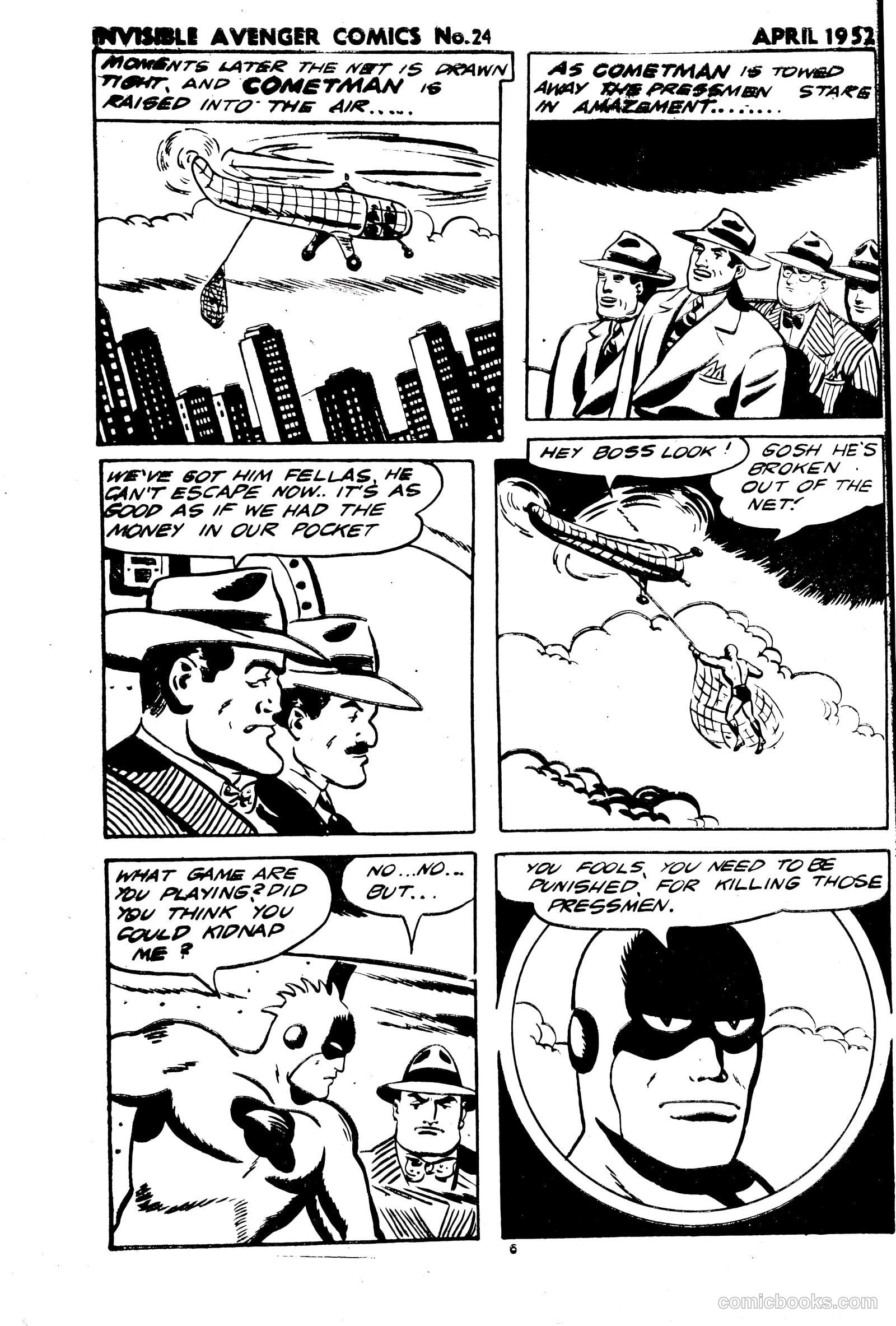 The Invisible Avenger #24 (1952) — page 6 of 24
