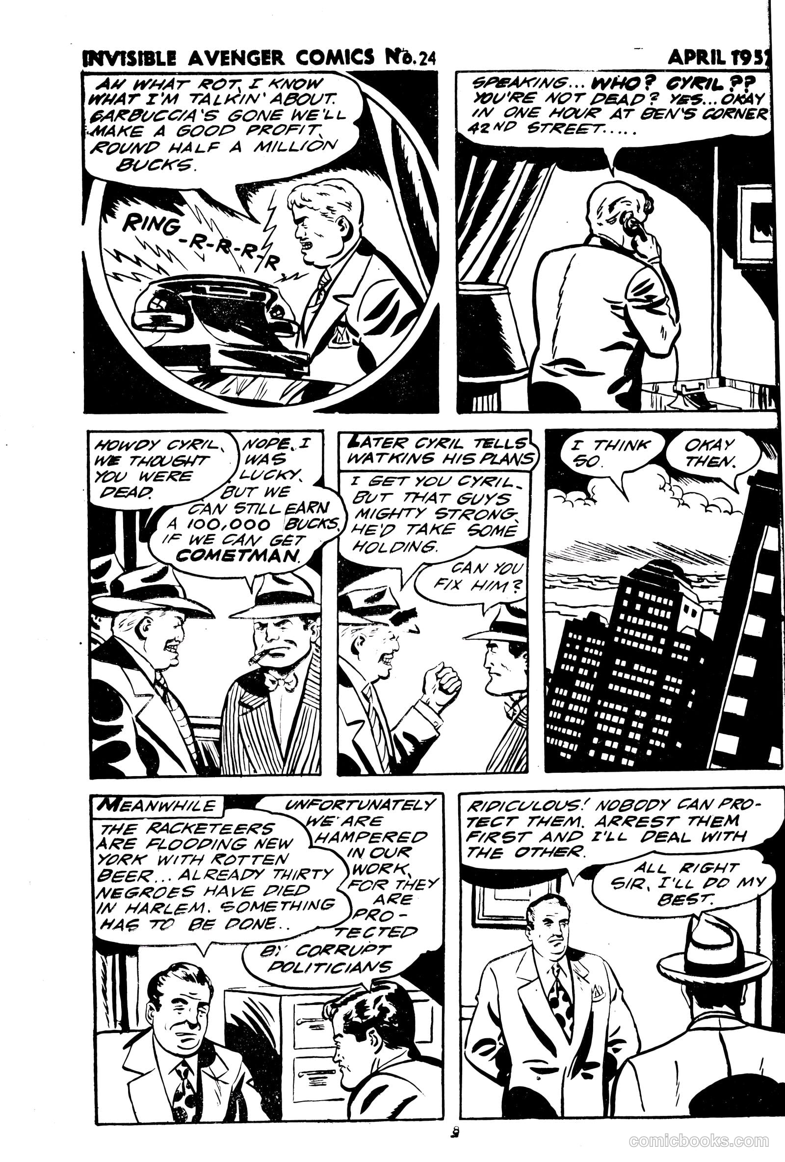The Invisible Avenger #24 (1952) — page 8 of 24