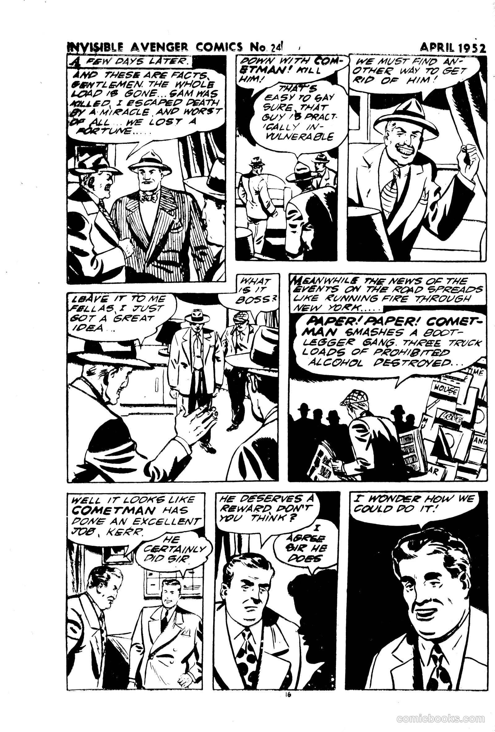 The Invisible Avenger #24 (1952) — page 16 of 24