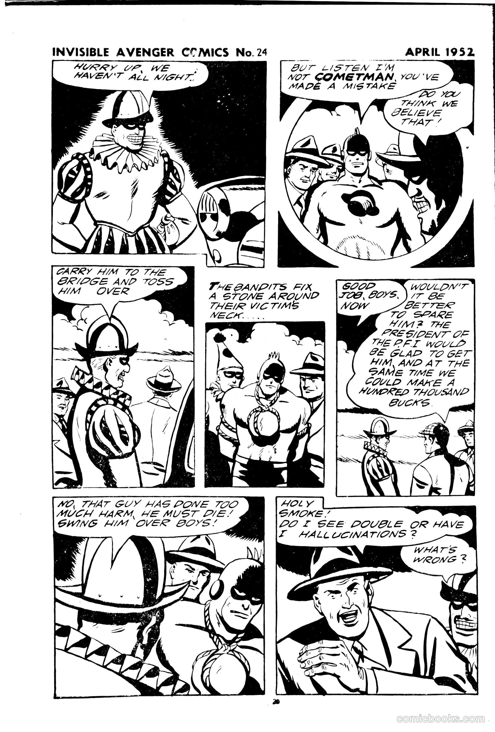 The Invisible Avenger #24 (1952) — page 20 of 24