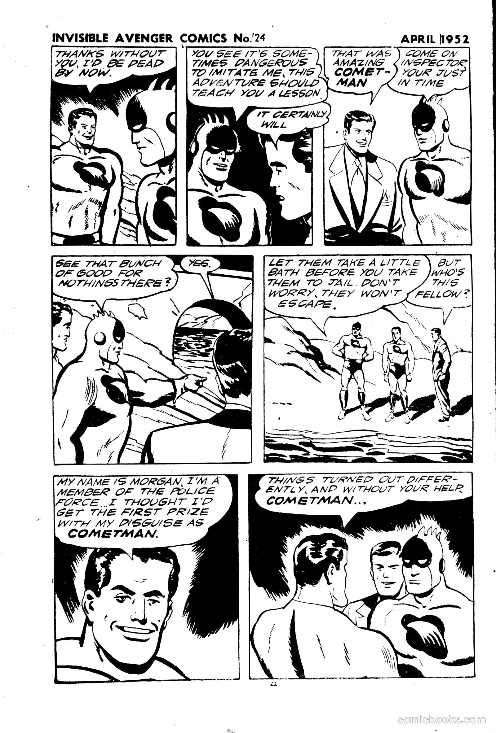 The Invisible Avenger #24 (1952) — page 22 of 24