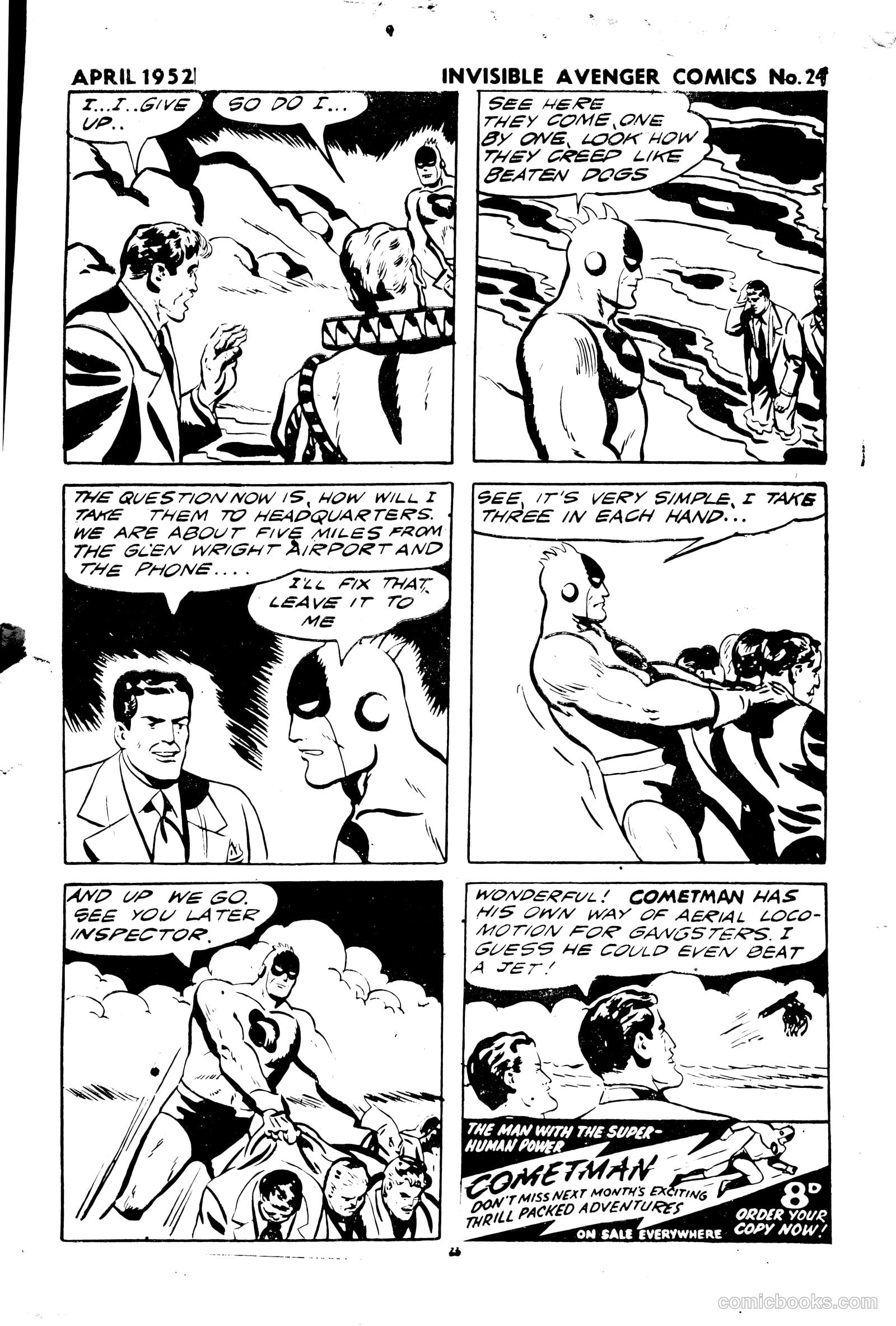 The Invisible Avenger #24 (1952) — page 23 of 24