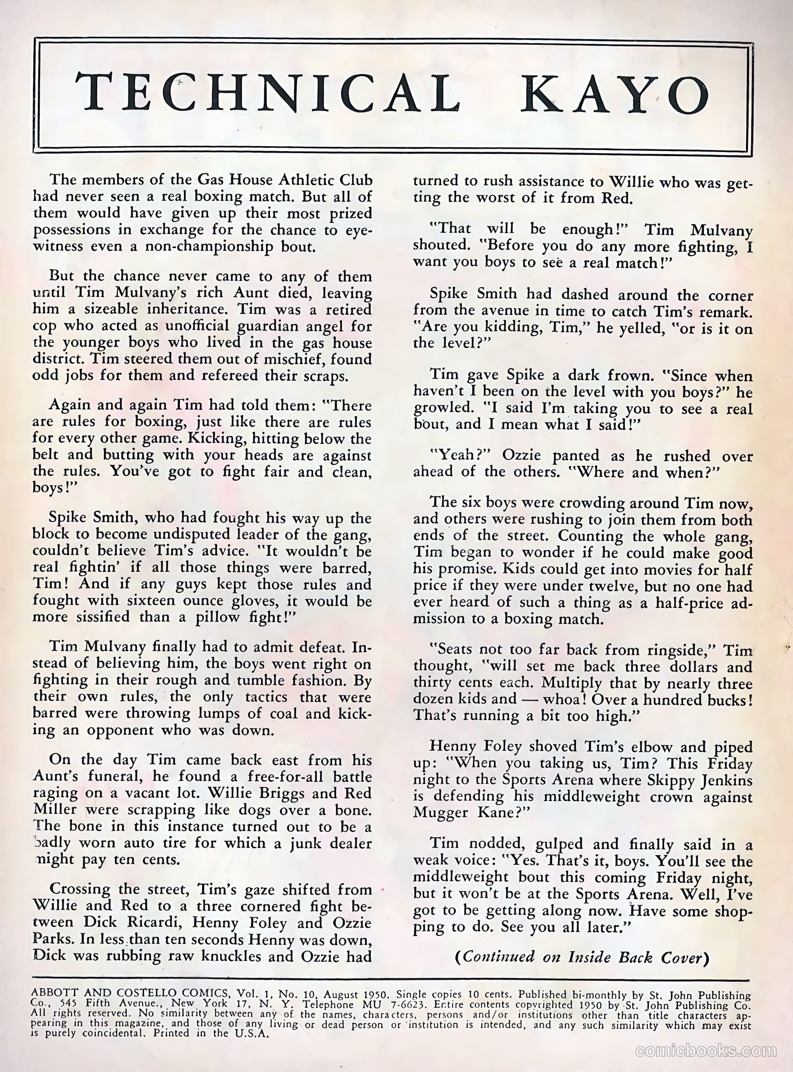 Abbott and Costello Comics #10 (1950) — page 2 of 36