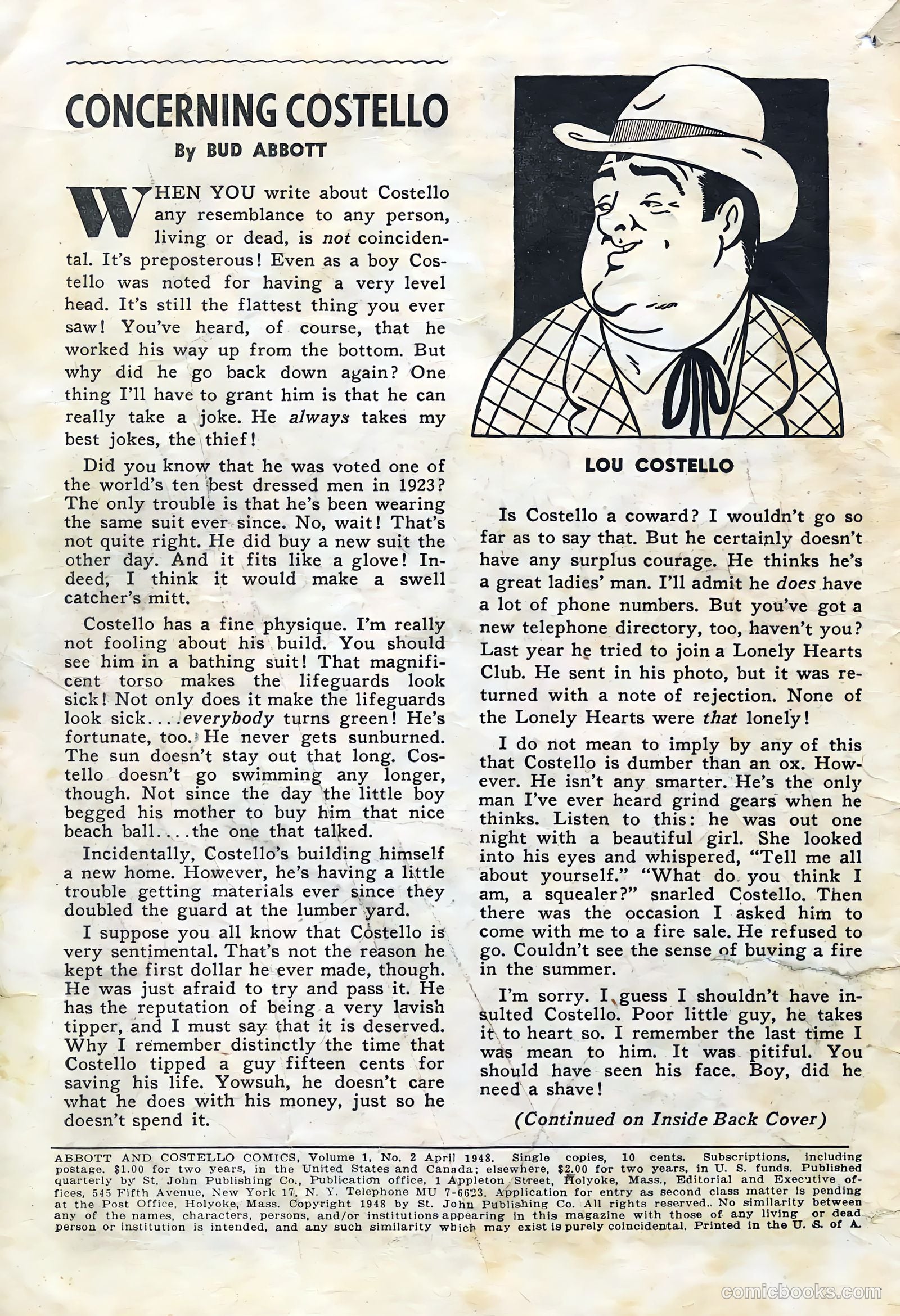 Abbott and Costello Comics #2 (1948) — page 2 of 36
