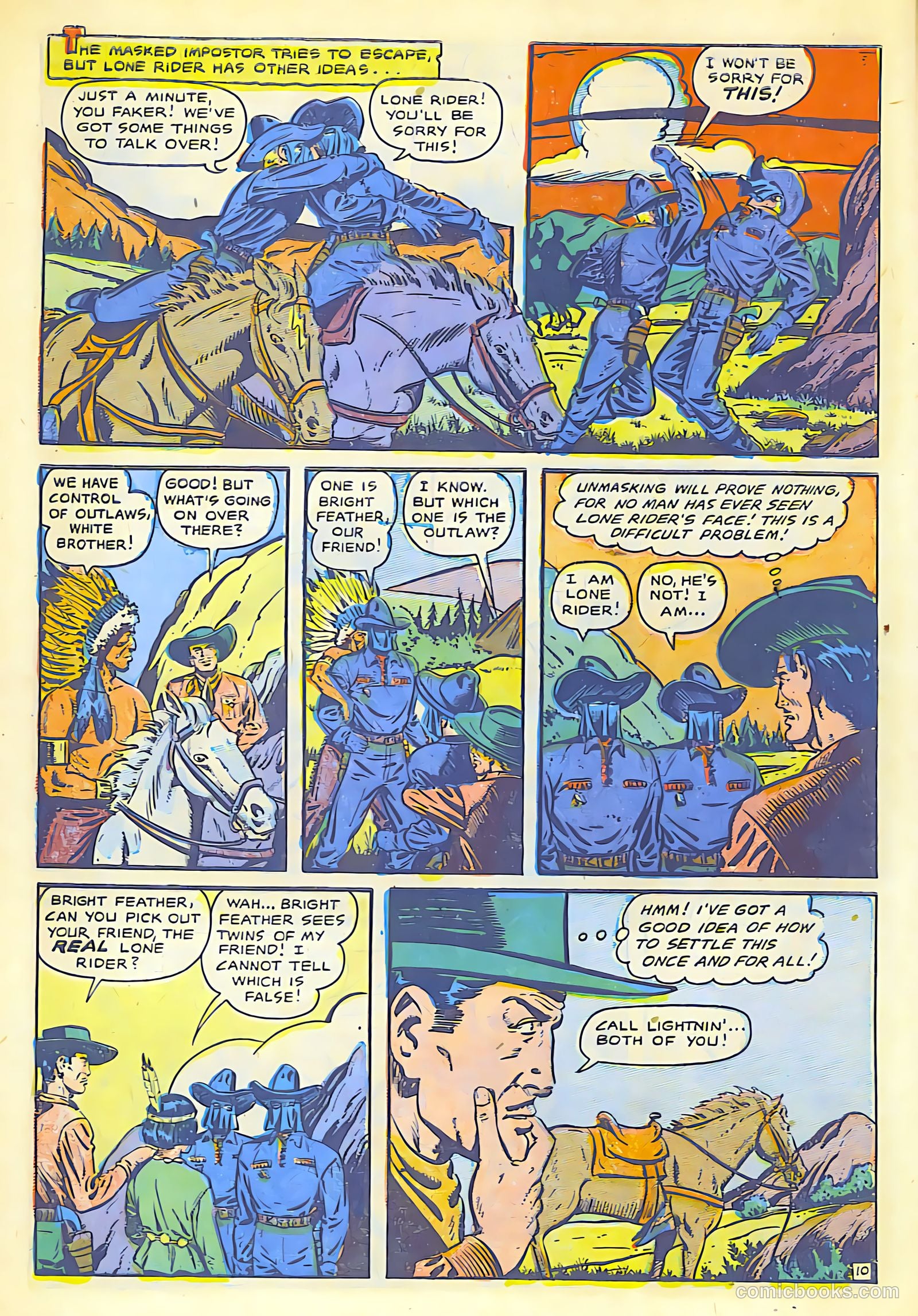 The Lone Rider #1 (1951) — page 12 of 52