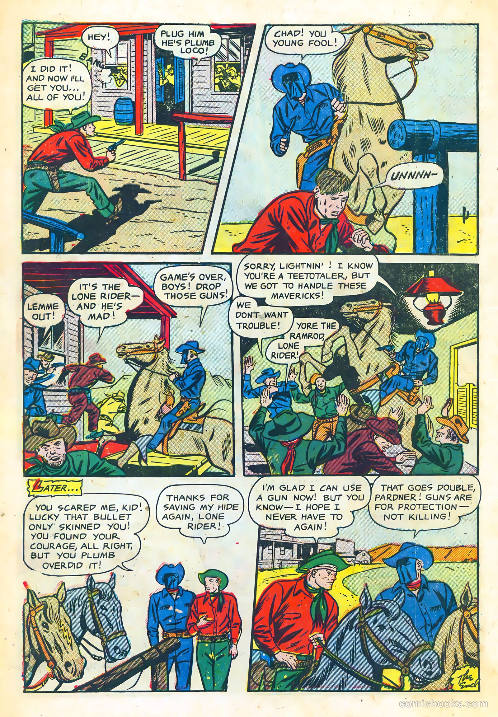 The Lone Rider #10 (1952) — page 10 of 36