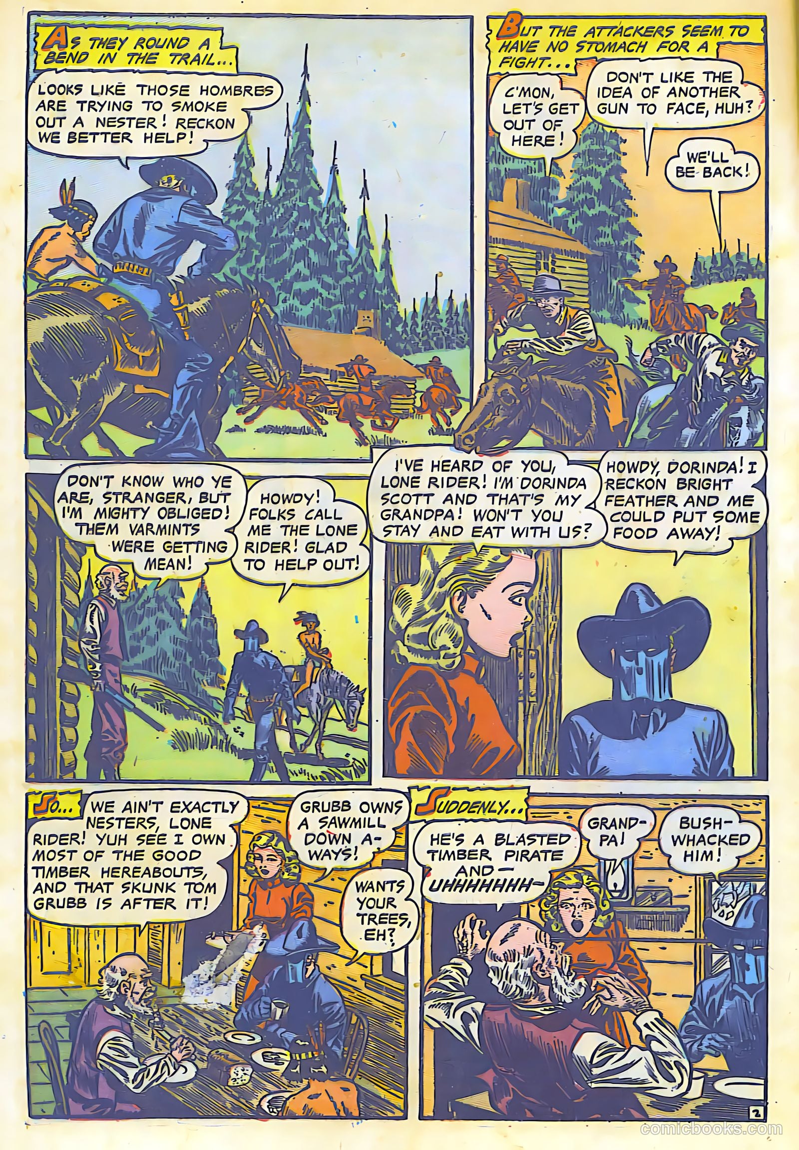 The Lone Rider #13 (1950) — page 3 of 31