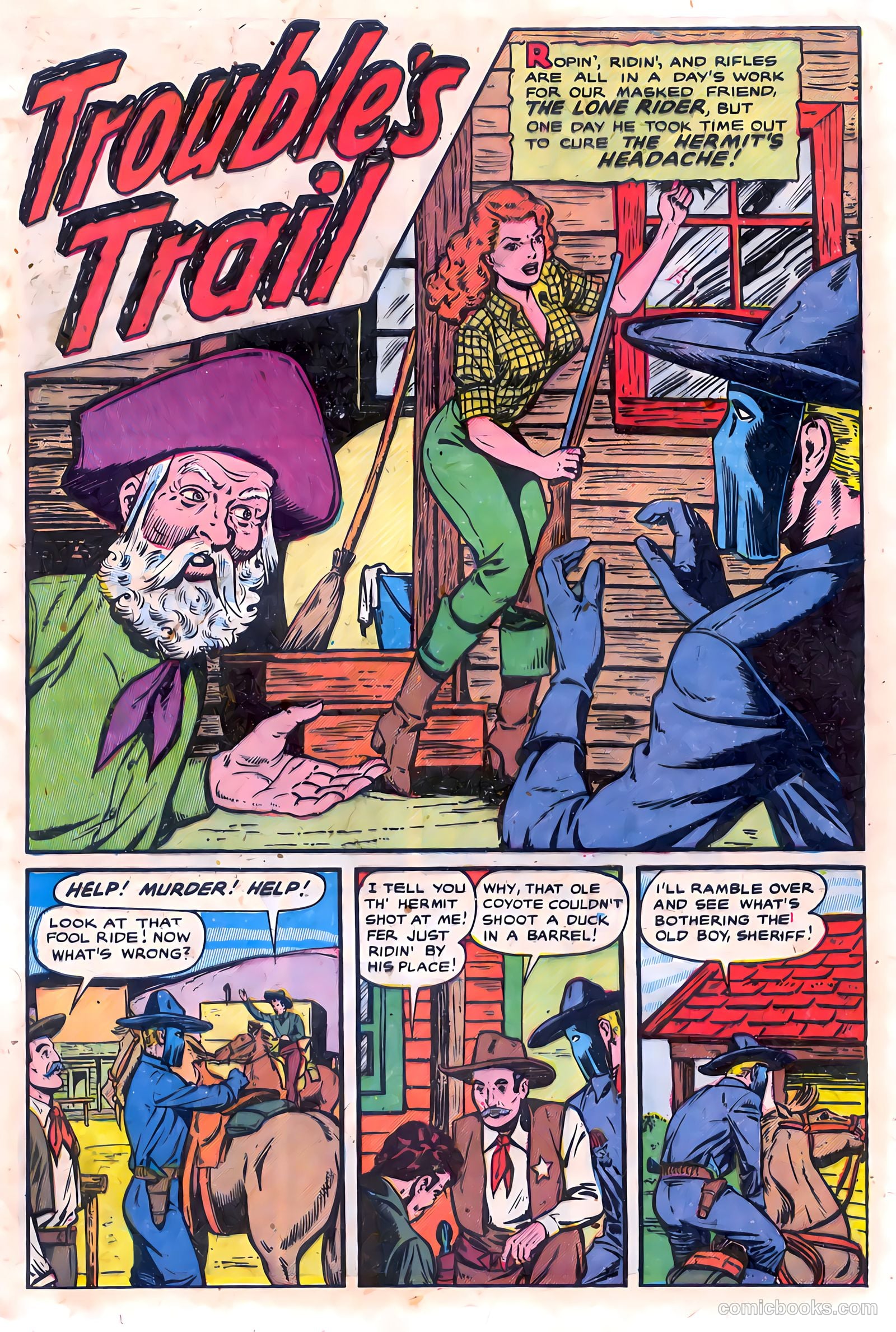 The Lone Rider #15 (1953) — page 9 of 36