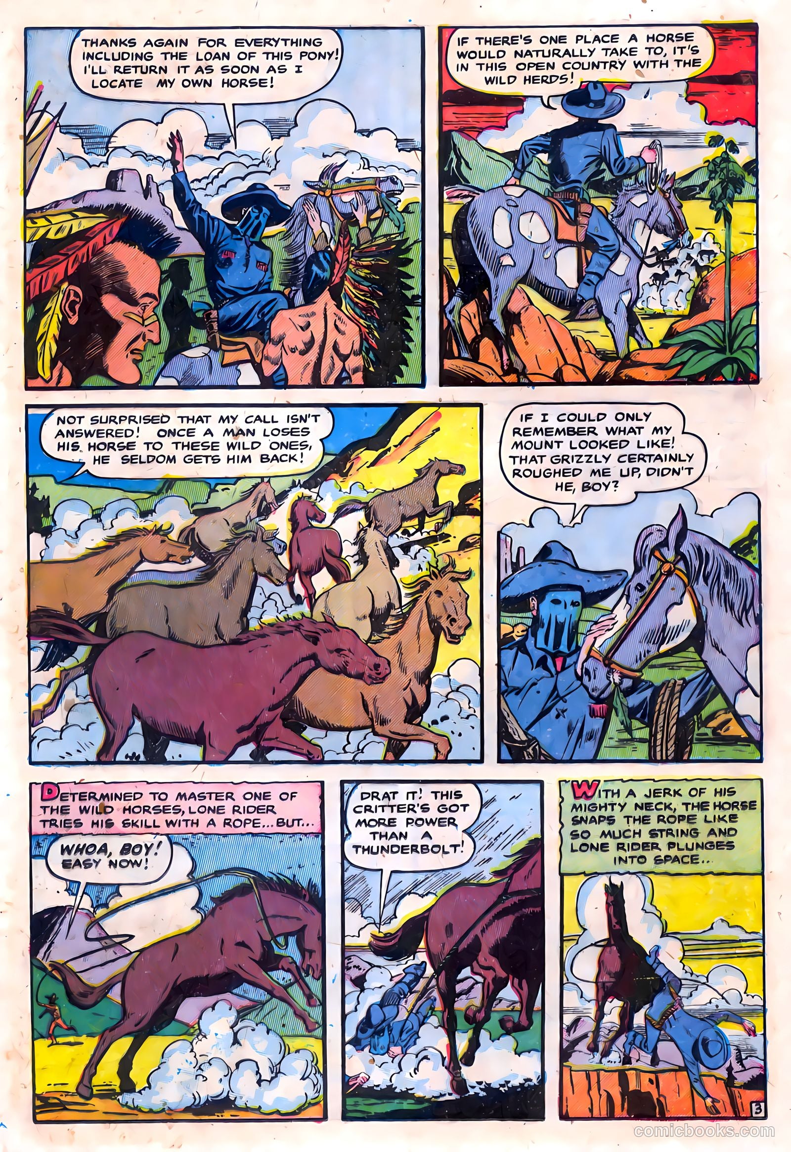 The Lone Rider #15 (1953) — page 21 of 36