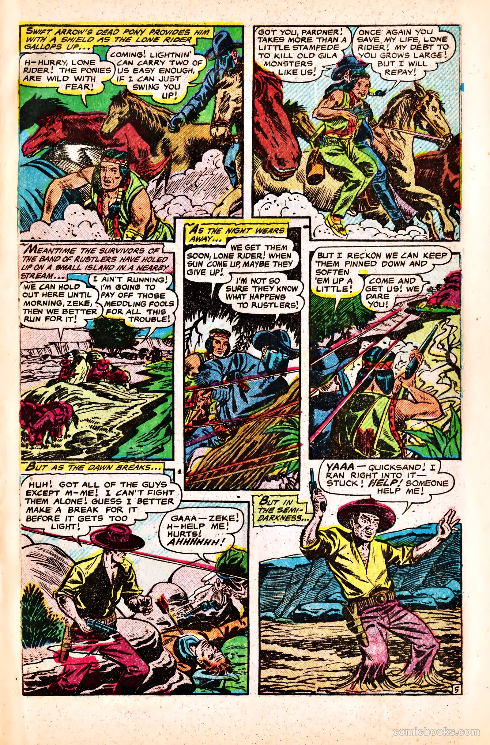 The Lone Rider #16 (1953) — page 7 of 37