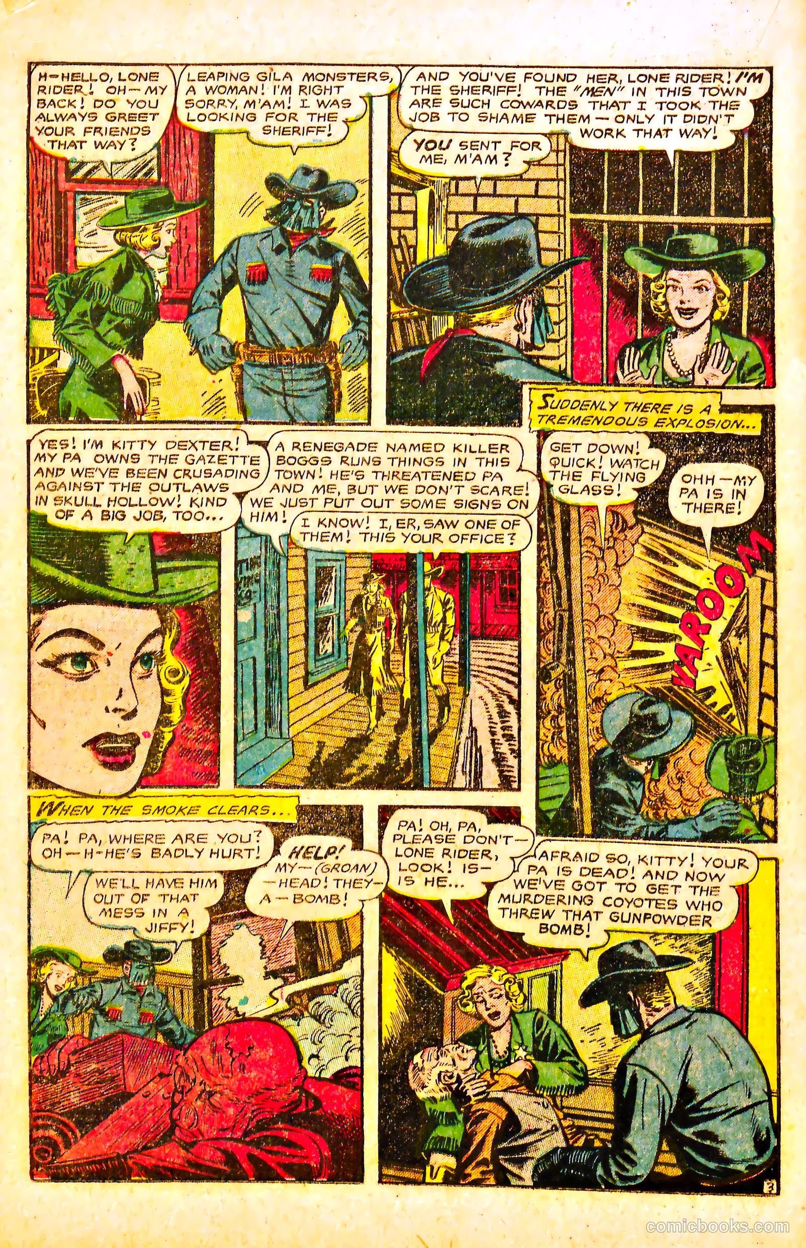 The Lone Rider #17 (1954) — page 22 of 36