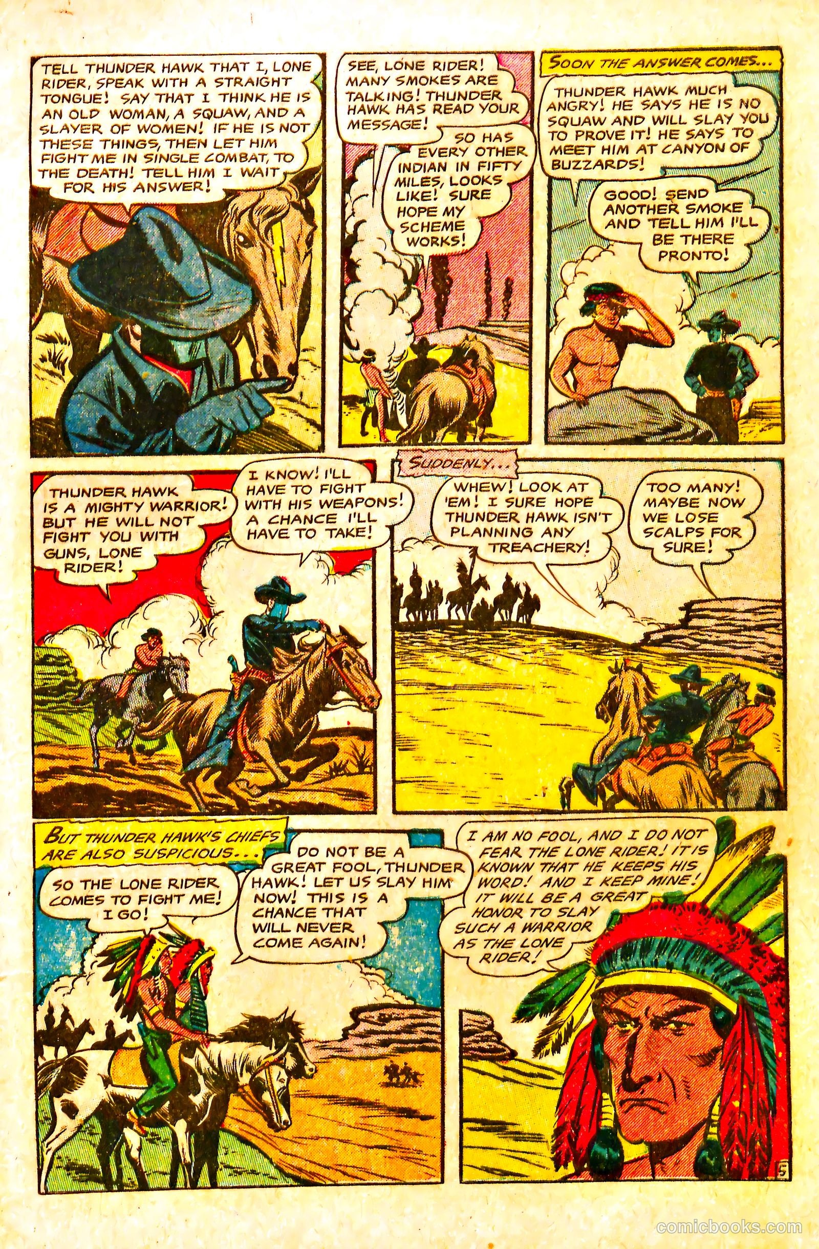 The Lone Rider #18 (1954) — page 7 of 36