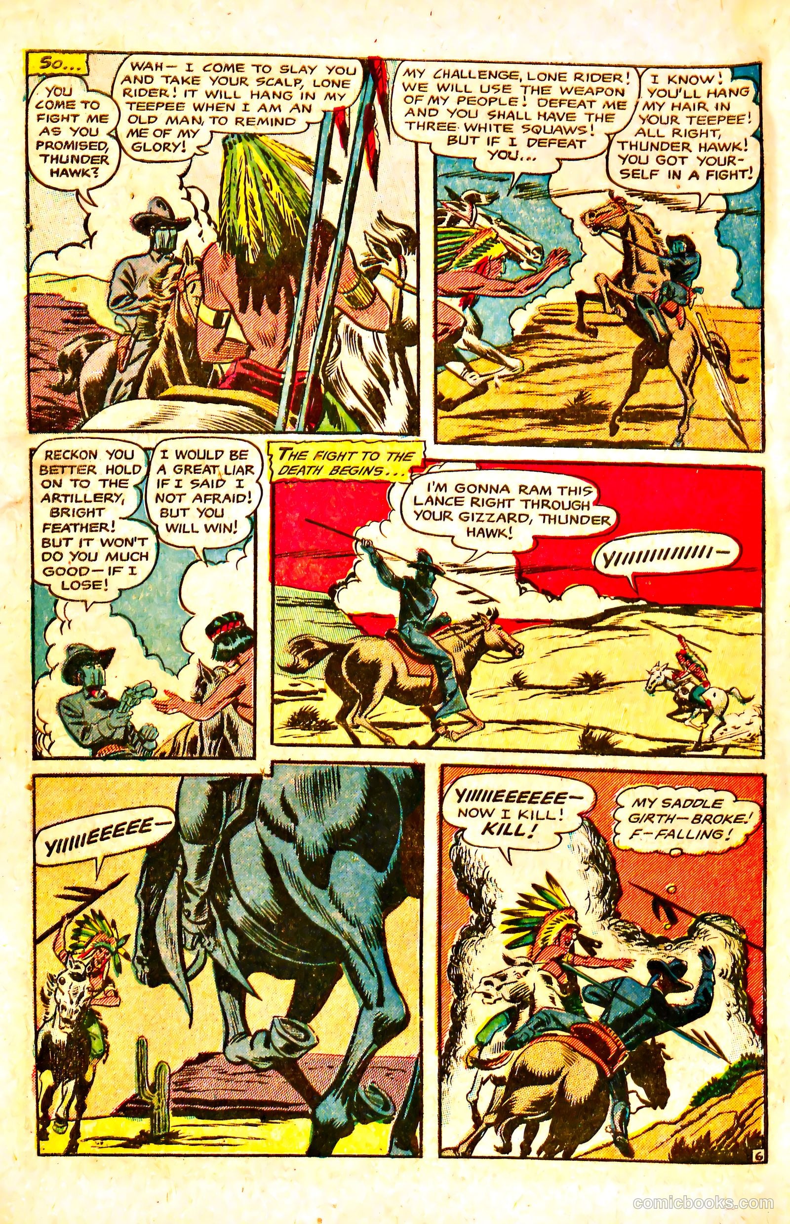 The Lone Rider #18 (1954) — page 8 of 36