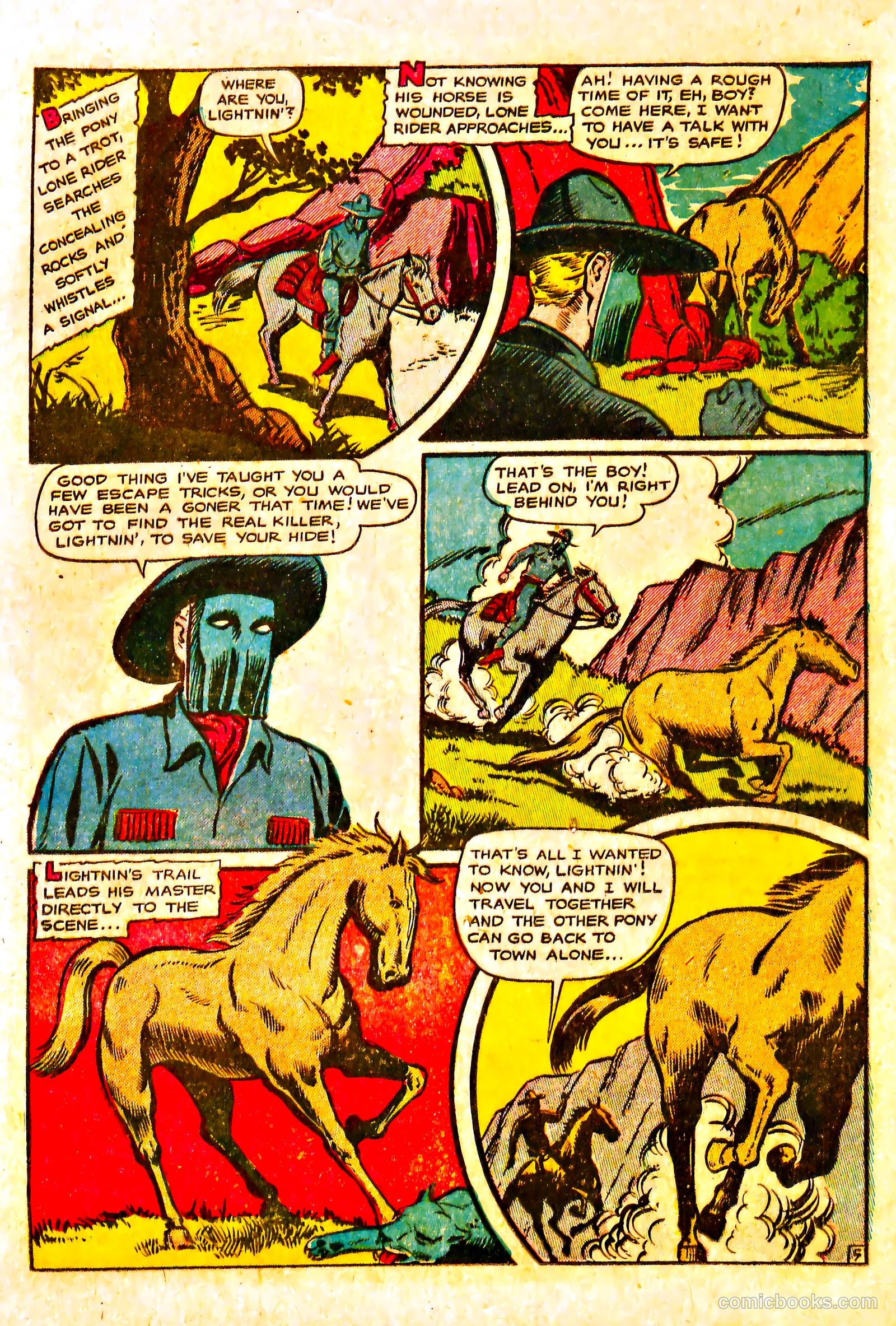 The Lone Rider #18 (1954) — page 15 of 36