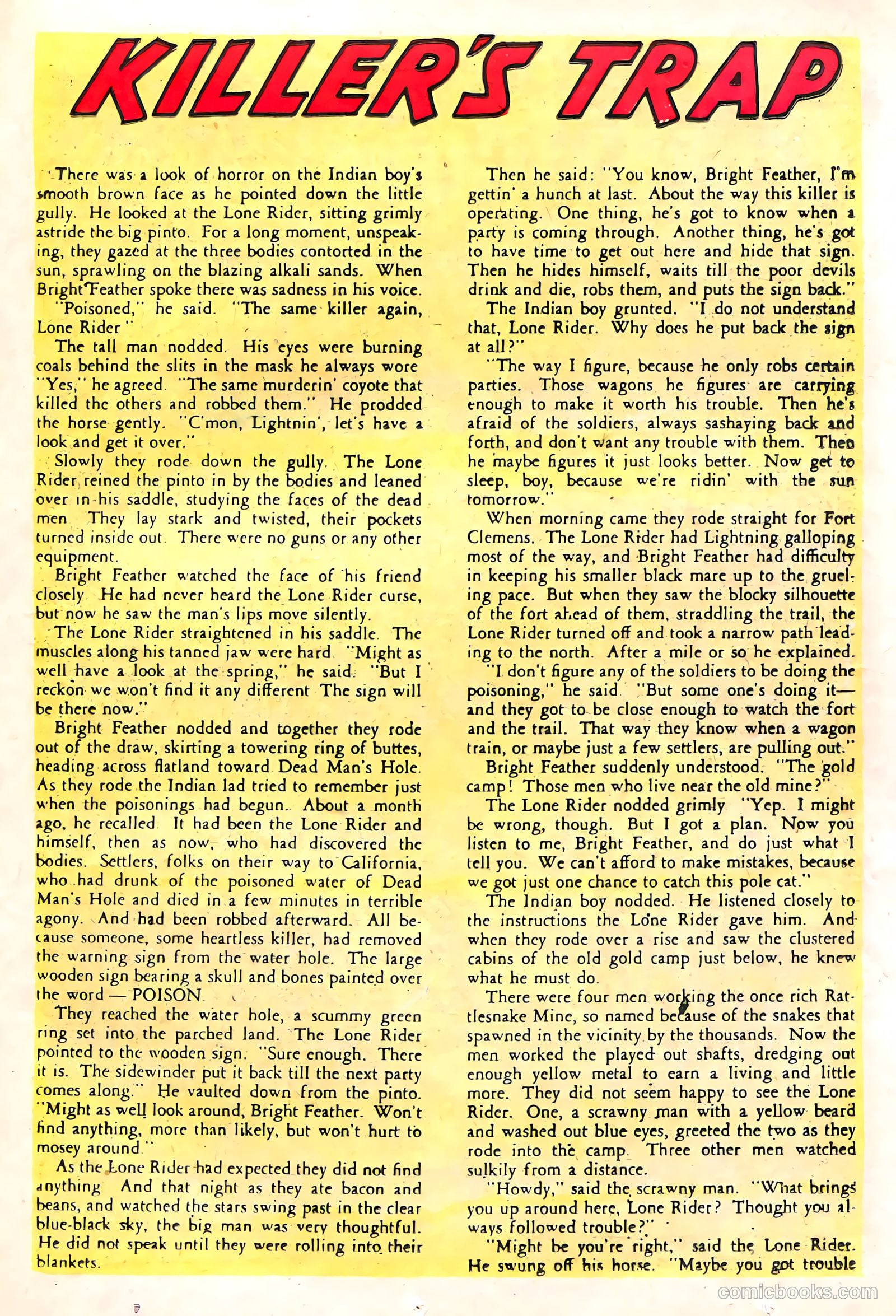 The Lone Rider #19 (1954) — page 21 of 36