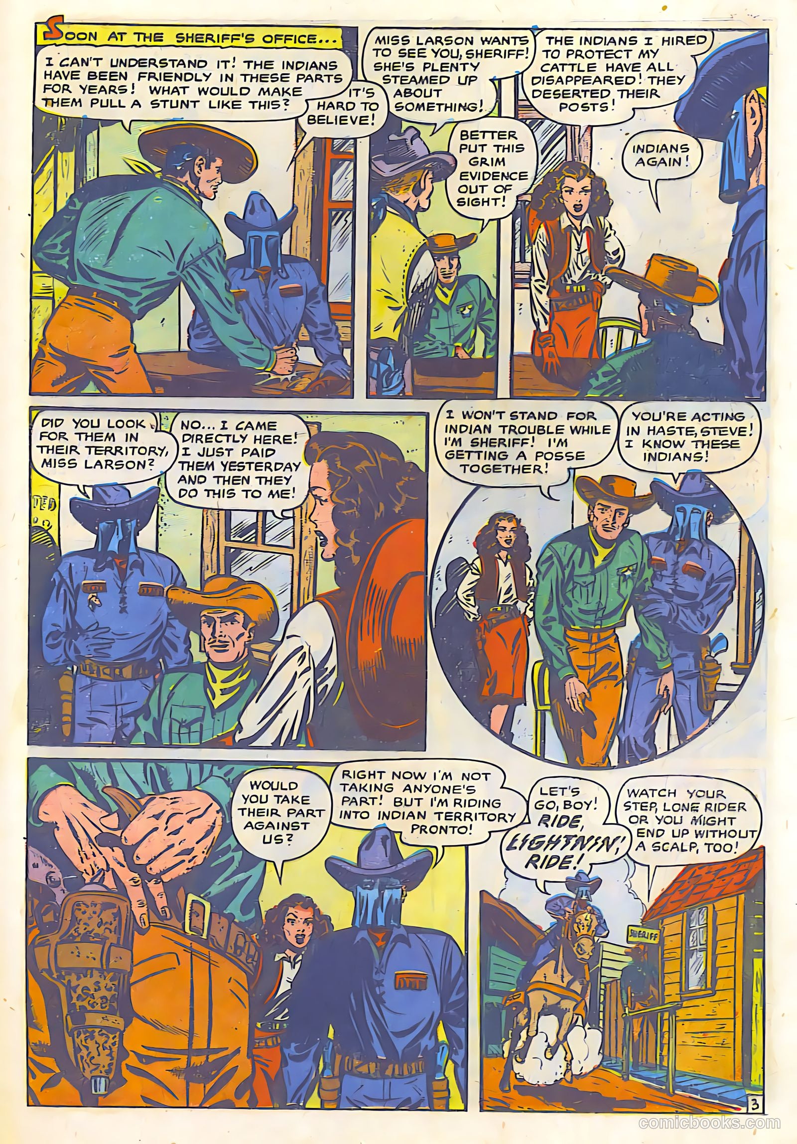 The Lone Rider #19 (1954) — page 25 of 36