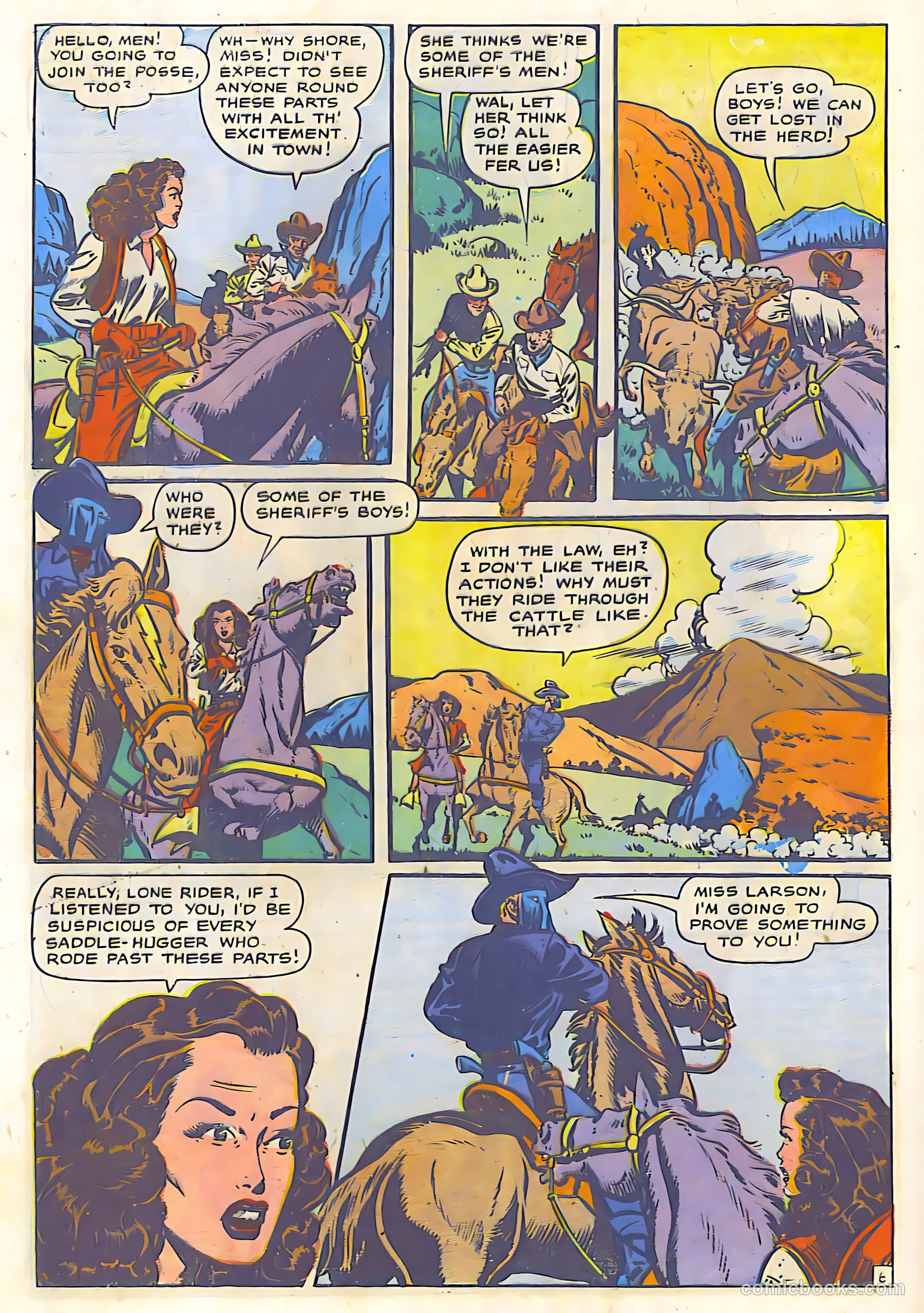 The Lone Rider #19 (1954) — page 28 of 36
