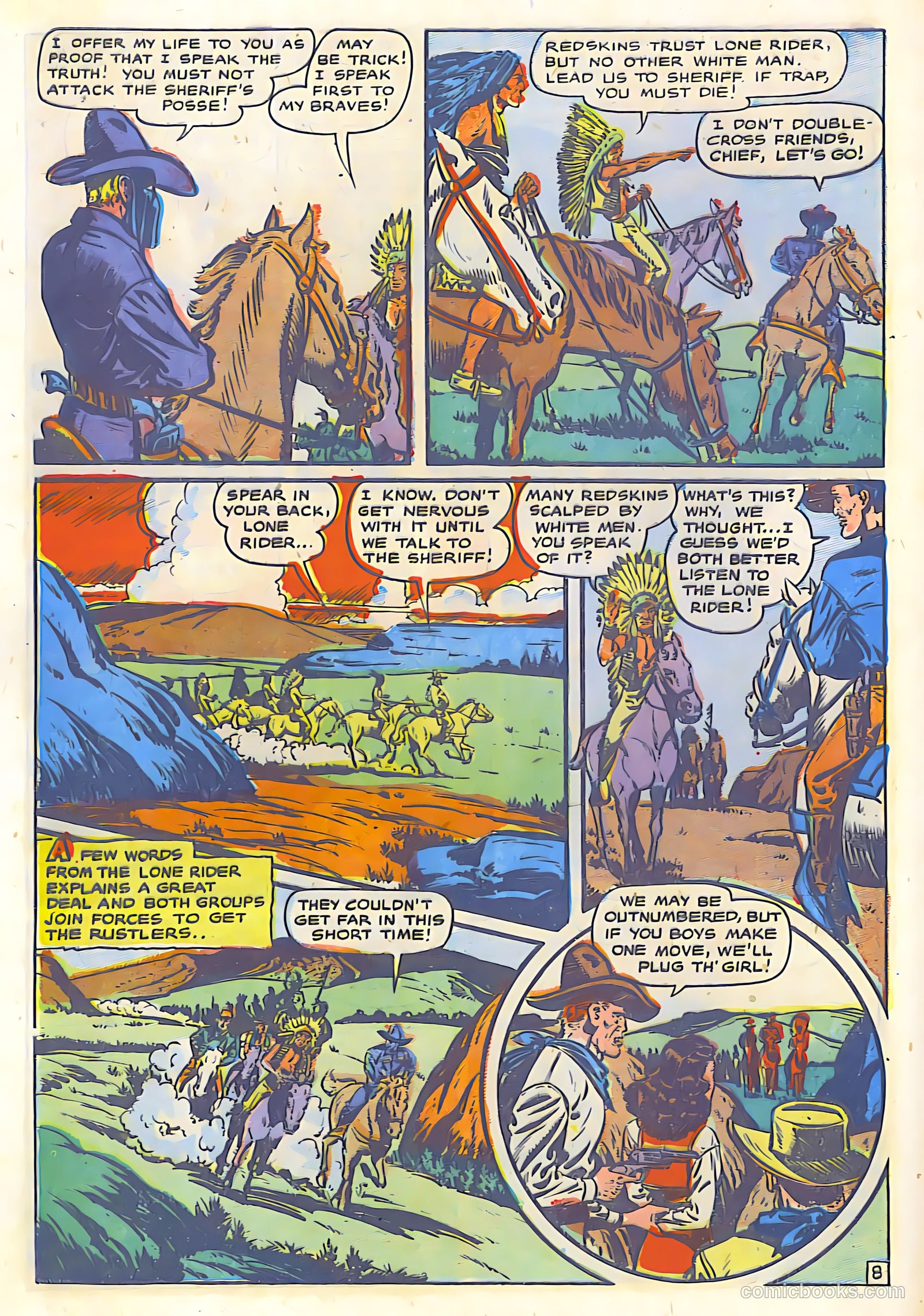 The Lone Rider #19 (1954) — page 30 of 36