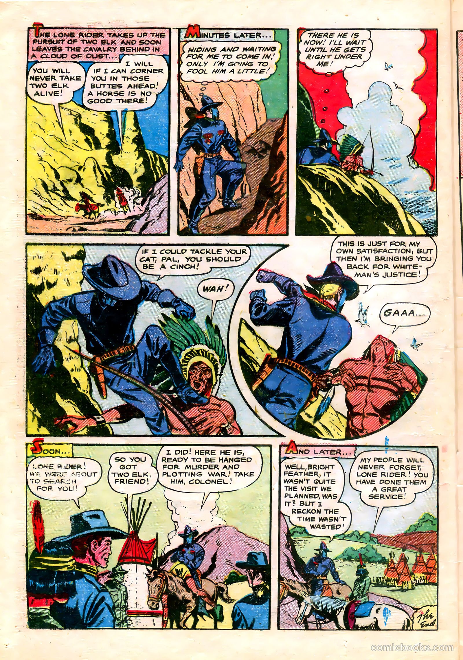 The Lone Rider #20 (1954) — page 12 of 36