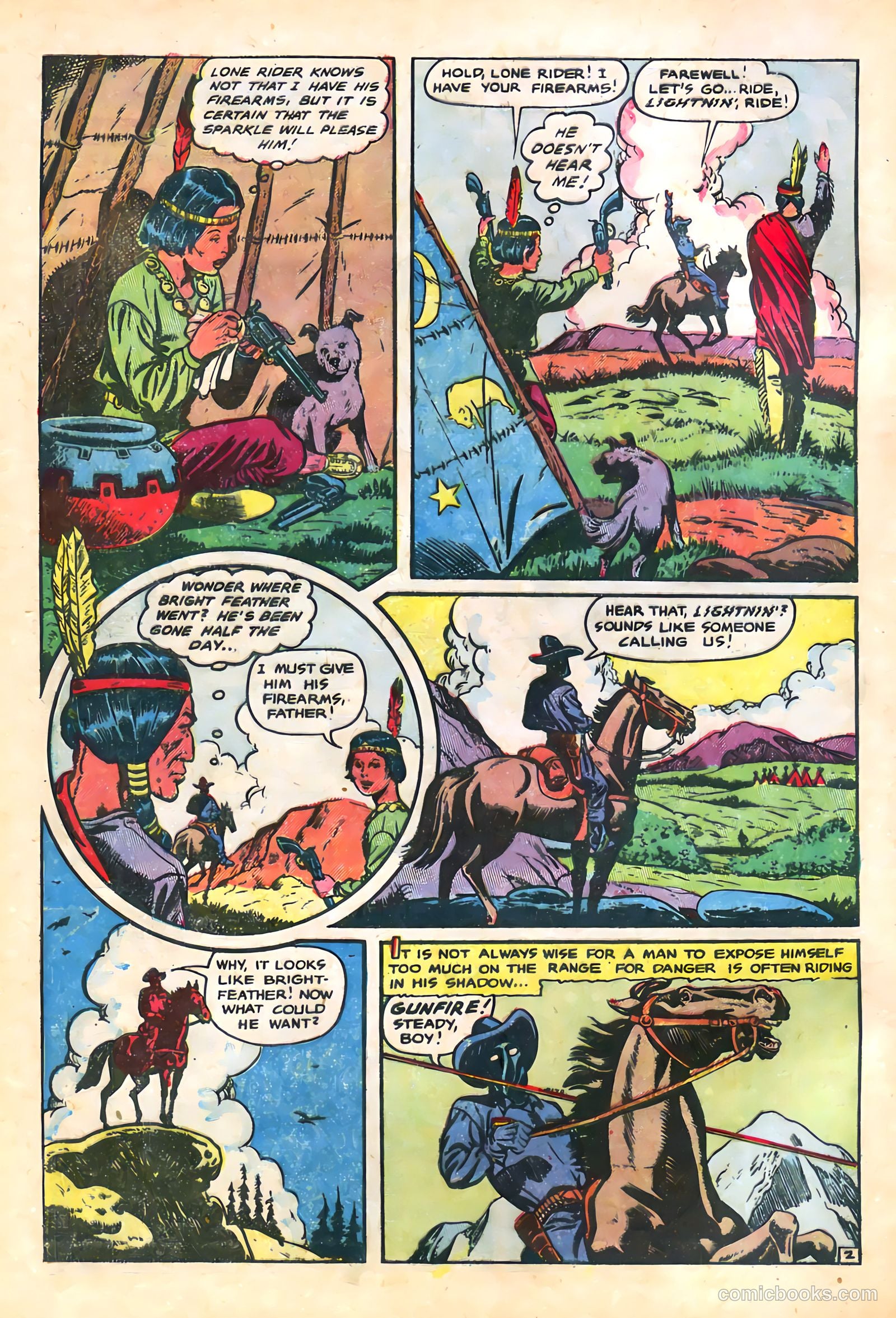 The Lone Rider #21 (1954) — page 6 of 36