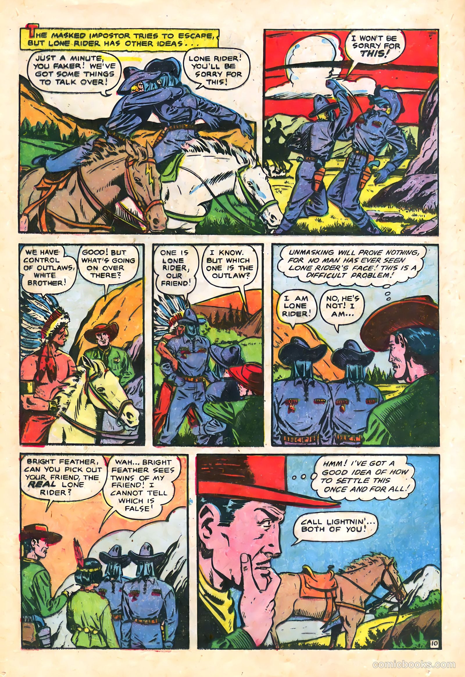 The Lone Rider #21 (1954) — page 14 of 36