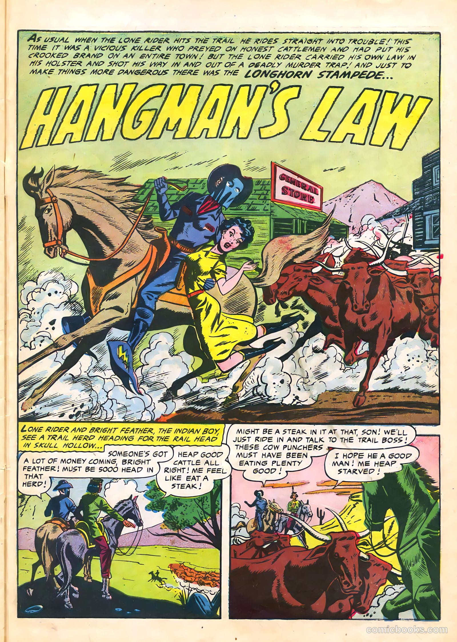 The Lone Rider #21 (1954) — page 27 of 36